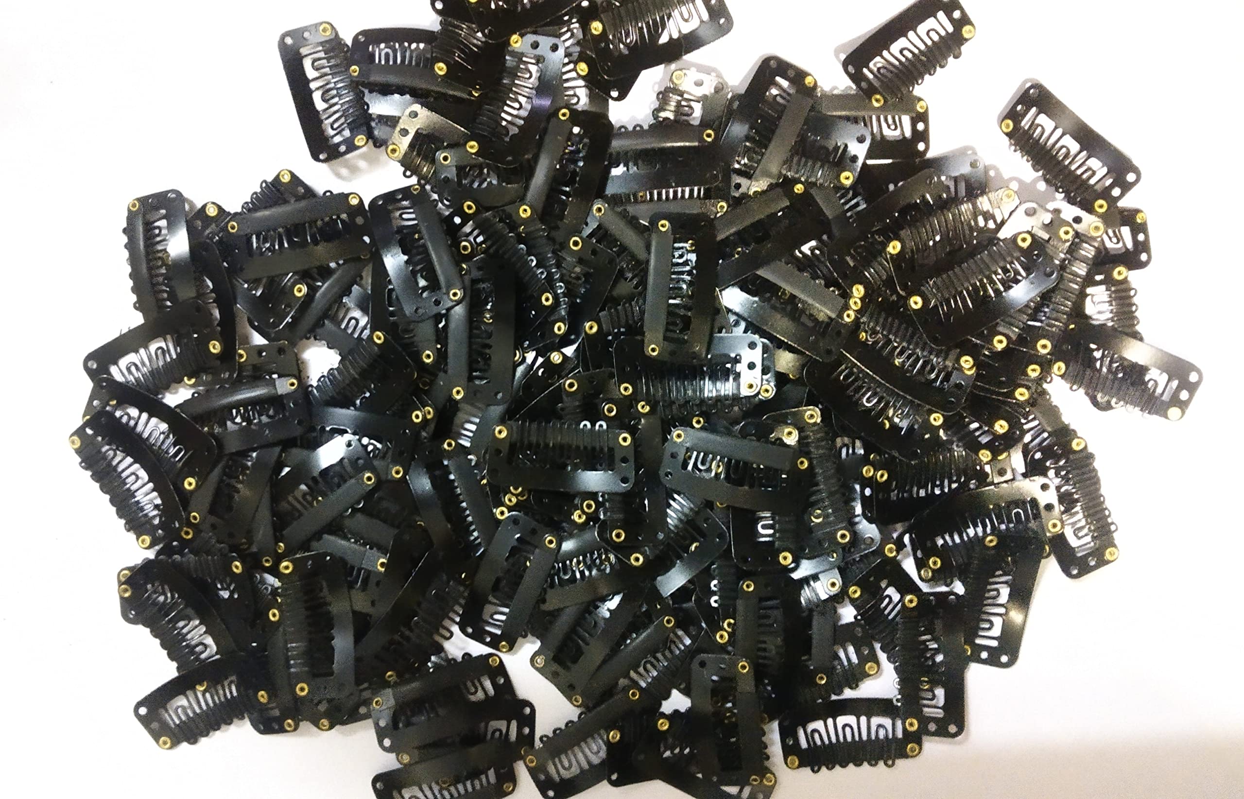 20 Pcs Black Remy Hair Extension Snap Clips - 32mm Medium Wig Grips for Weft & Fringe Extensions | Secure Hair Styling Accessories for Women & Girls | Perfect for Daily Wear, Parties & Special Occasions