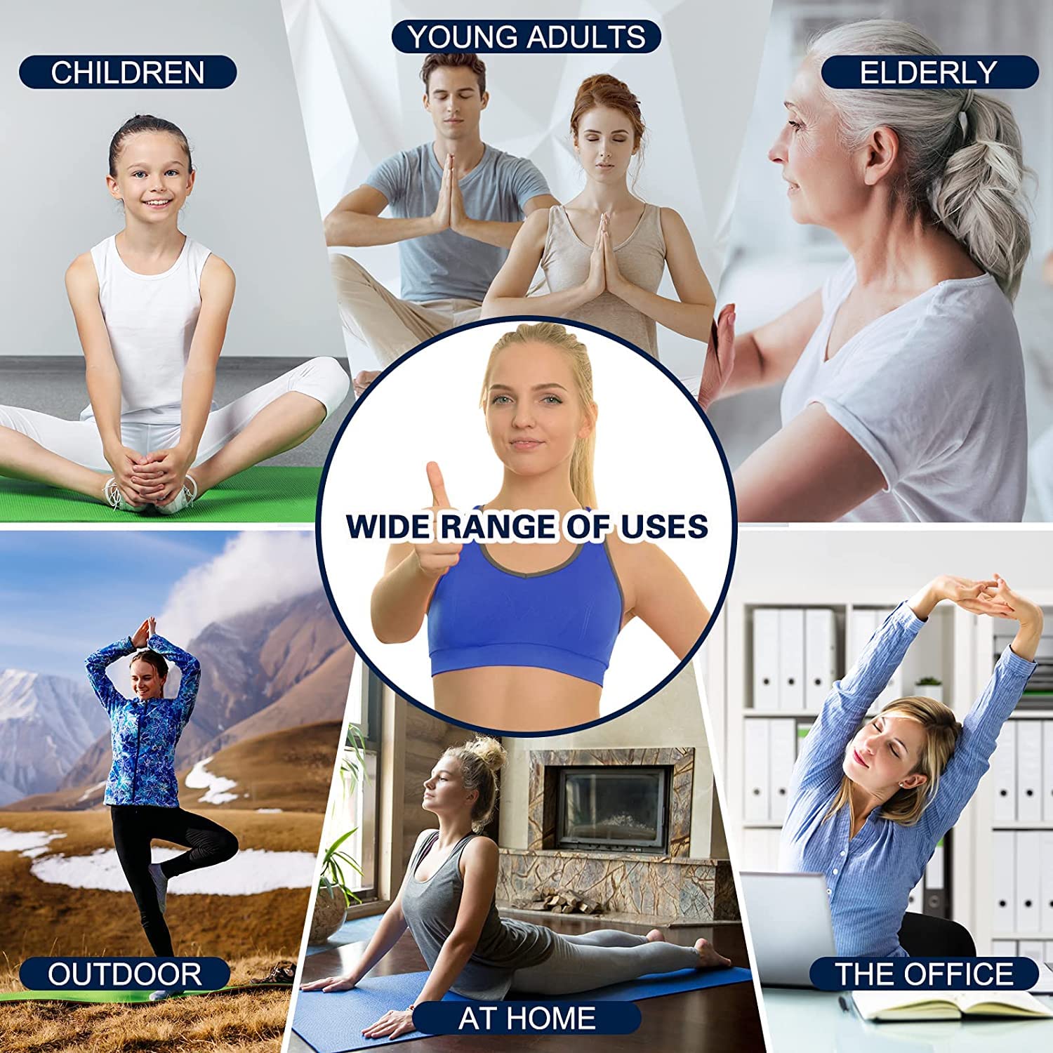 Foot and Calf Stretcher - Yoga Stretching Strap for Plantar Fasciitis, Heel Spurs & Achilles Tendonitis Relief - Leg Flexibility Tool for Thigh, Calf and Hamstring Stretching - Perfect for Yoga, Physical Therapy & Home Workouts