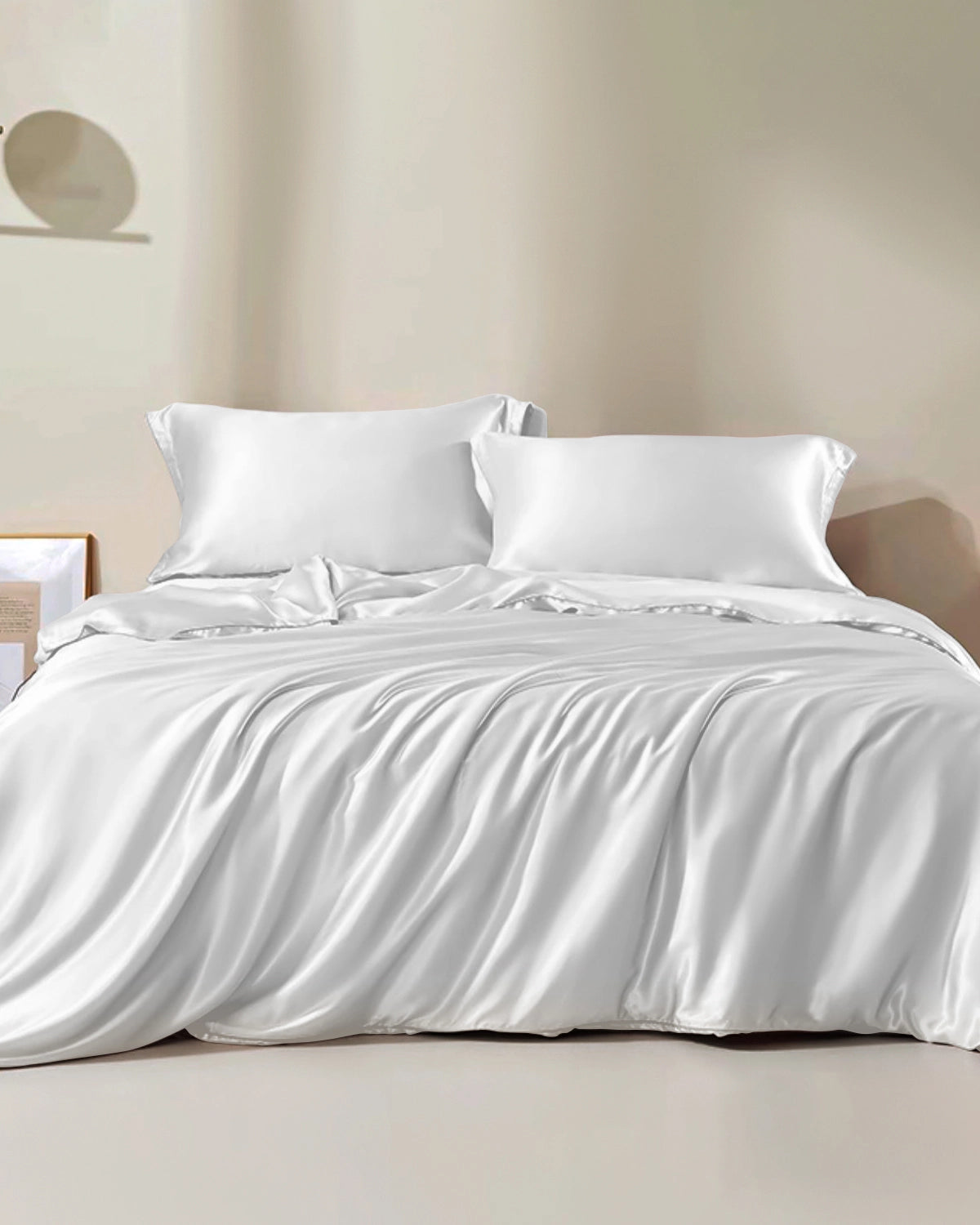 25 Momme 100% Pure Mulberry Silk Duvet Cover - Queen Size Luxury Bedding Set for Temperature Regulation & Hypoallergenic Sleep (Ideal for Hot Sleepers & Allergy Sufferers)