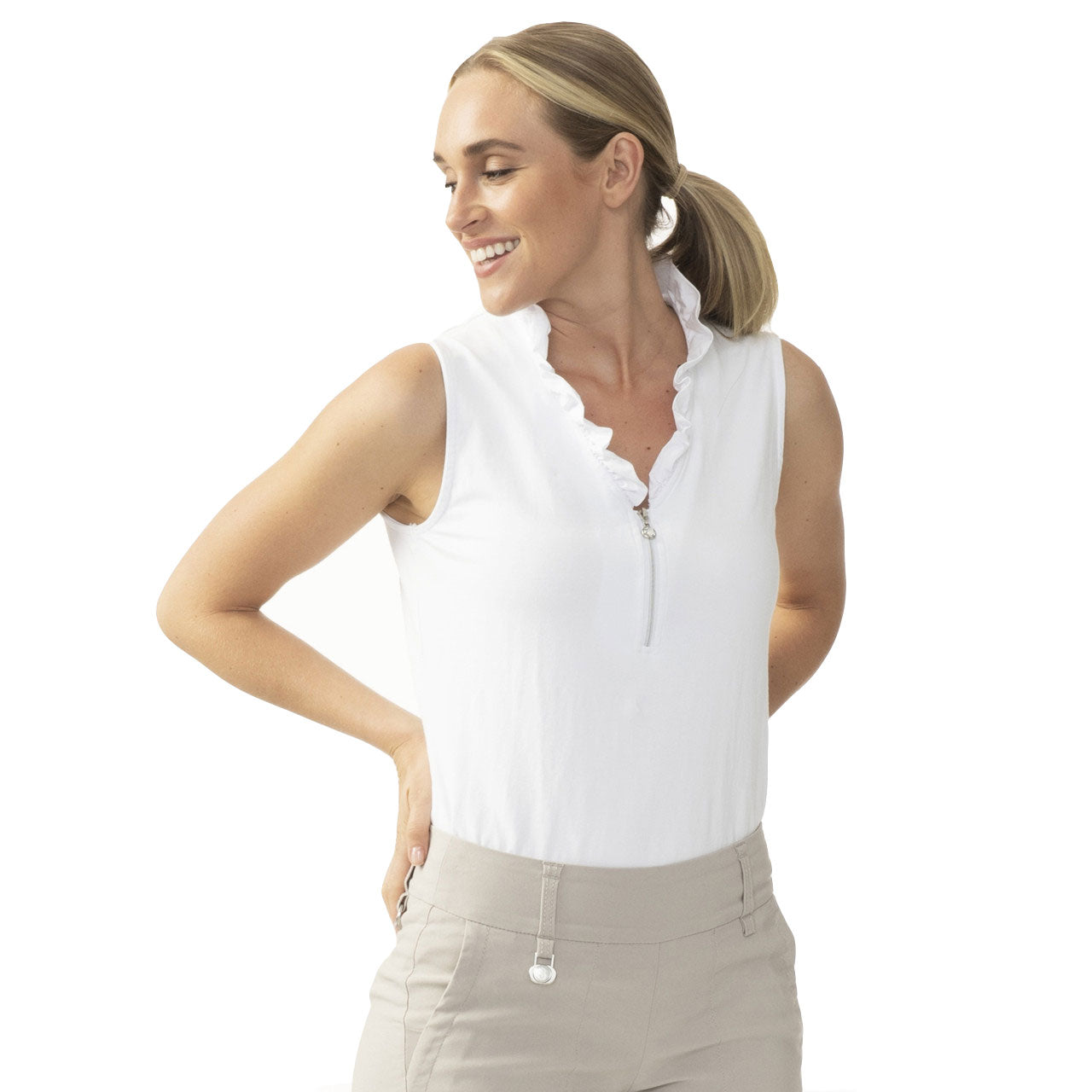 Patrice Women's Sleeveless Golf Polo Shirt - Breathable Moisture-Wicking Athletic Top for Golf, Tennis & Outdoor Sports