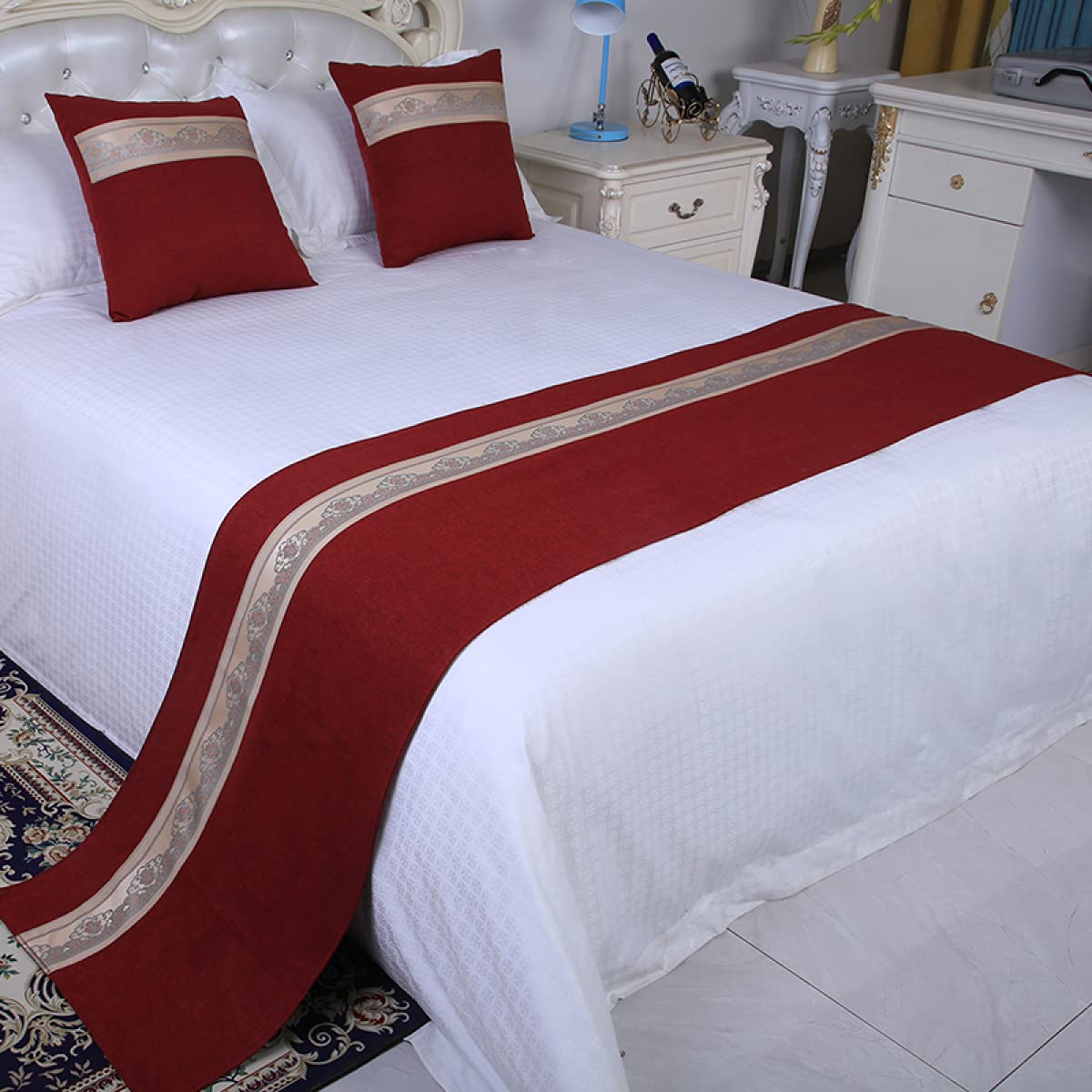 Luxury Hotel Bedding Runners & Scarves - Elegant Bed Decor for Twin, Queen & King Size Beds - Perfect for Bed Cover, Foot of Bed Throw & Home Decor Upgrade