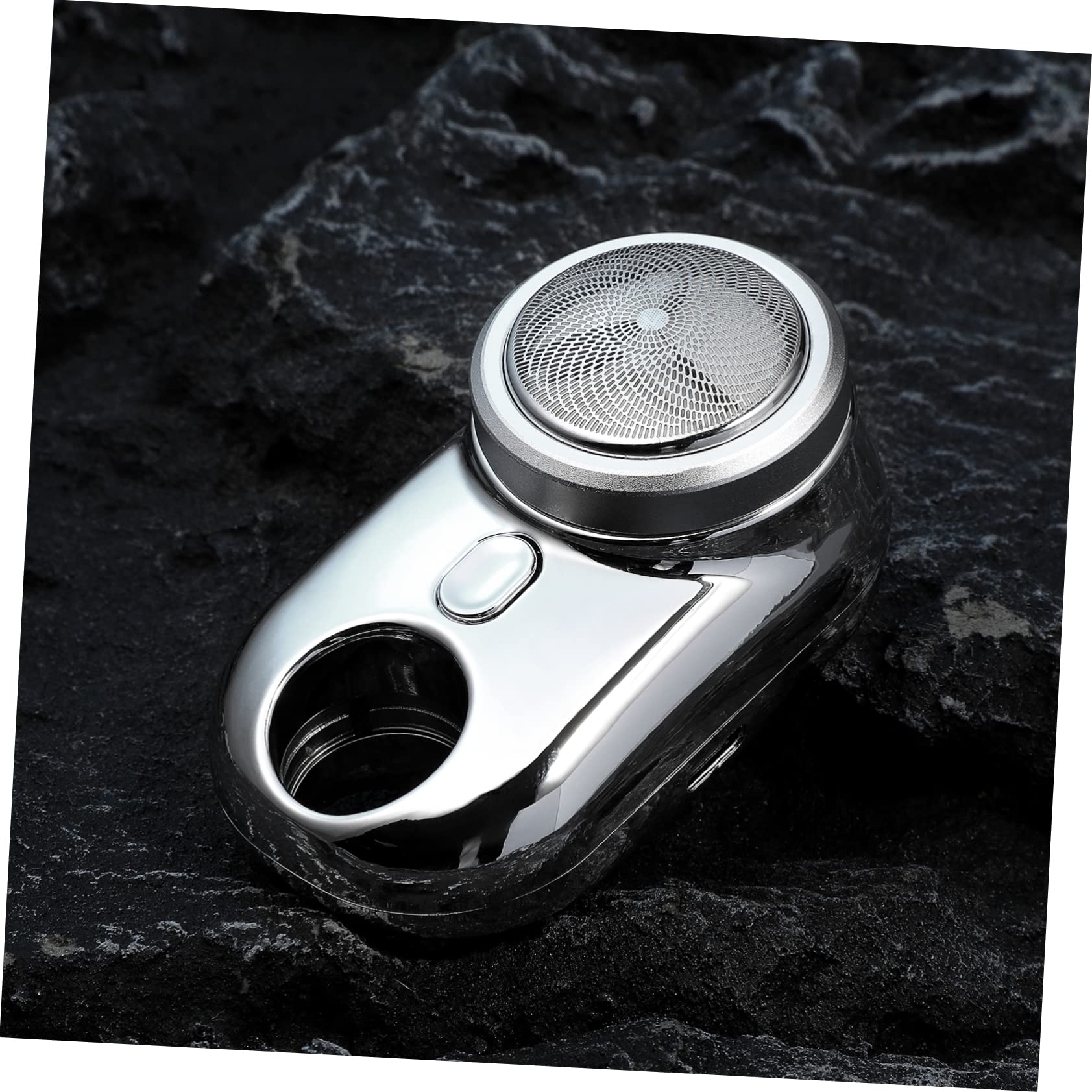 4pcs Mini Electric Shaver for Men - Portable Travel Beard Trimmer with ABS Silver Body, USB Rechargeable - Perfect for Home, Office, Gym & On-the-Go Grooming