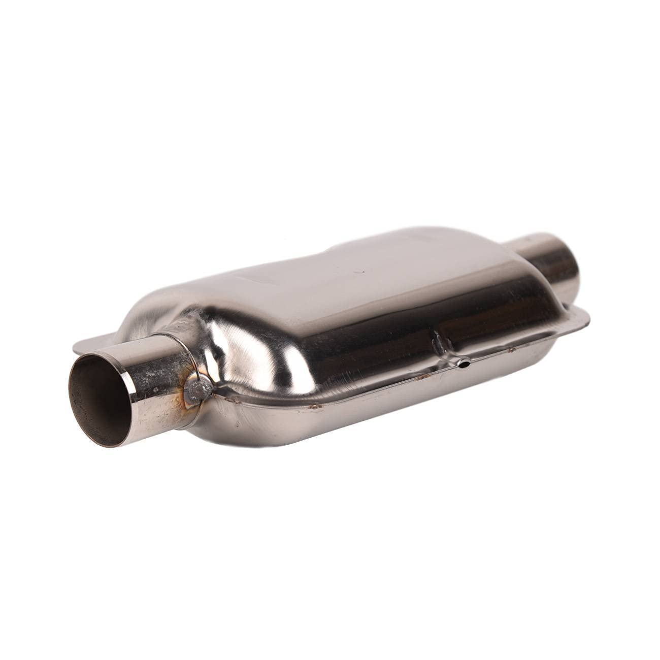 KT Silver Stainless Steel Exhaust Muffler Pipe Silencer System for Air & Diesel Parking Heaters (1PC) - Reduces Noise for RVs, Trucks, and Industrial Equipment
