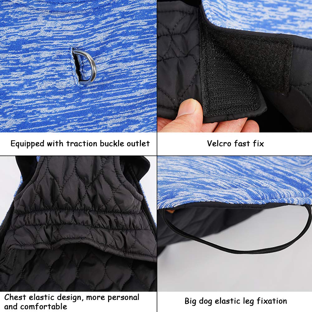 Reversible Dog Coat - Windproof & Warm Winter Dog Jacket for Small, Medium & Large Dogs - Cozy Cold Weather Apparel & Lightweight Safety Vest - Perfect for Outdoor Walks, Hiking & Winter Adventures