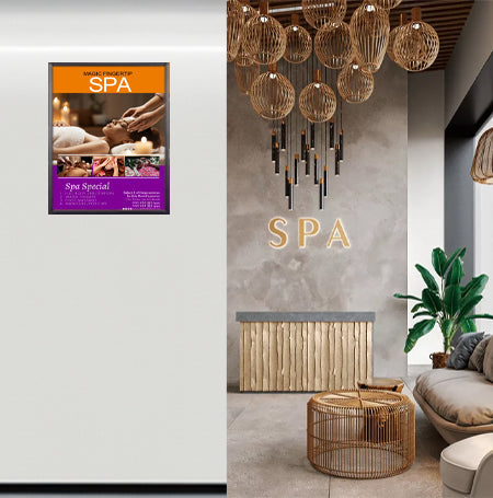 16x20 Poster Frame with Swing Open Design - Quick Change Metal Display Frame for Art, Photos & Posters - Perfect for Home, Office & Gallery Decor