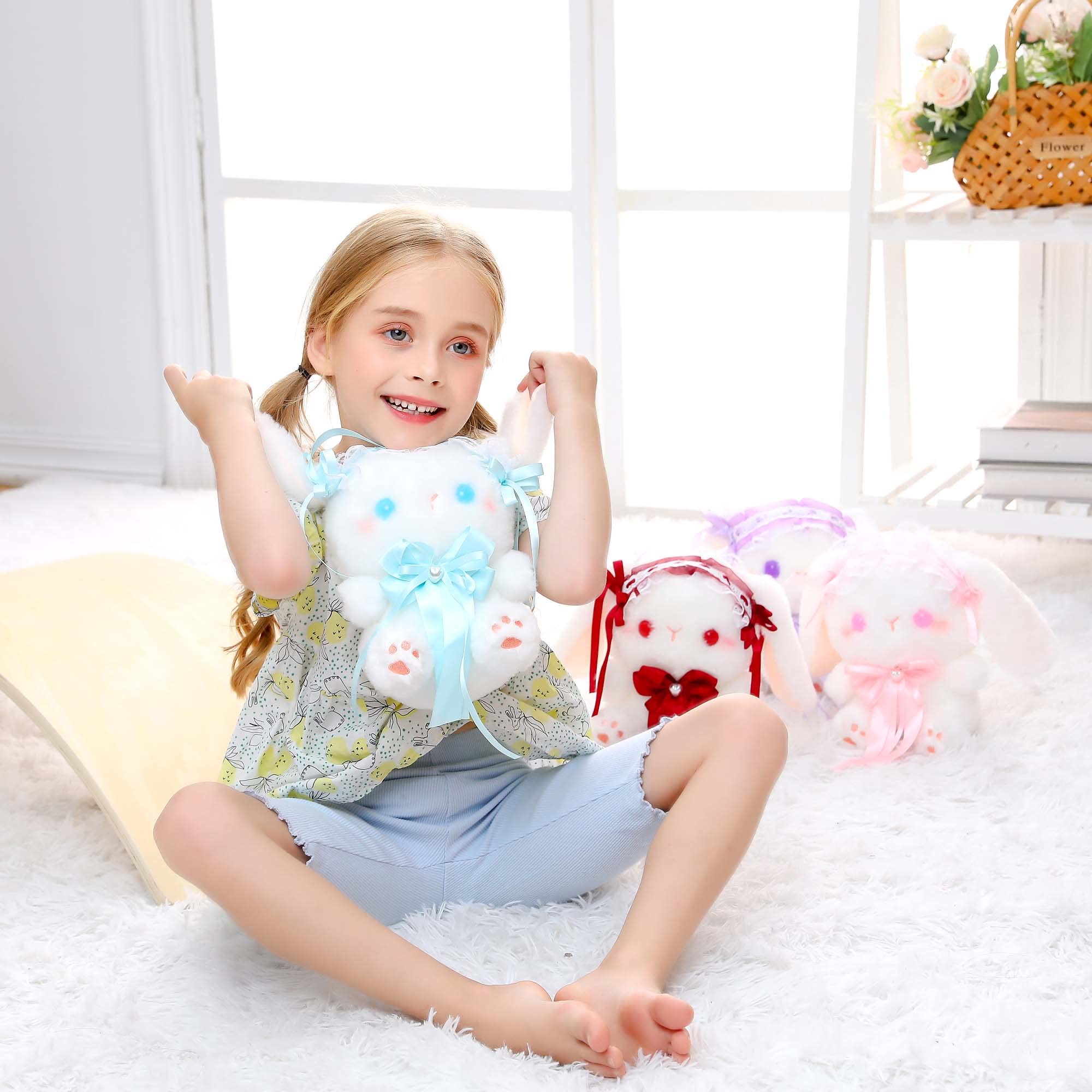 Cute 9-Inch Blue Lolita Bunny Plush Toy - Soft Stuffed Animal Doll for Kids, Perfect Gift for Children & Collectors - Great for Cuddling, Nursery Decor, and Birthday Presents