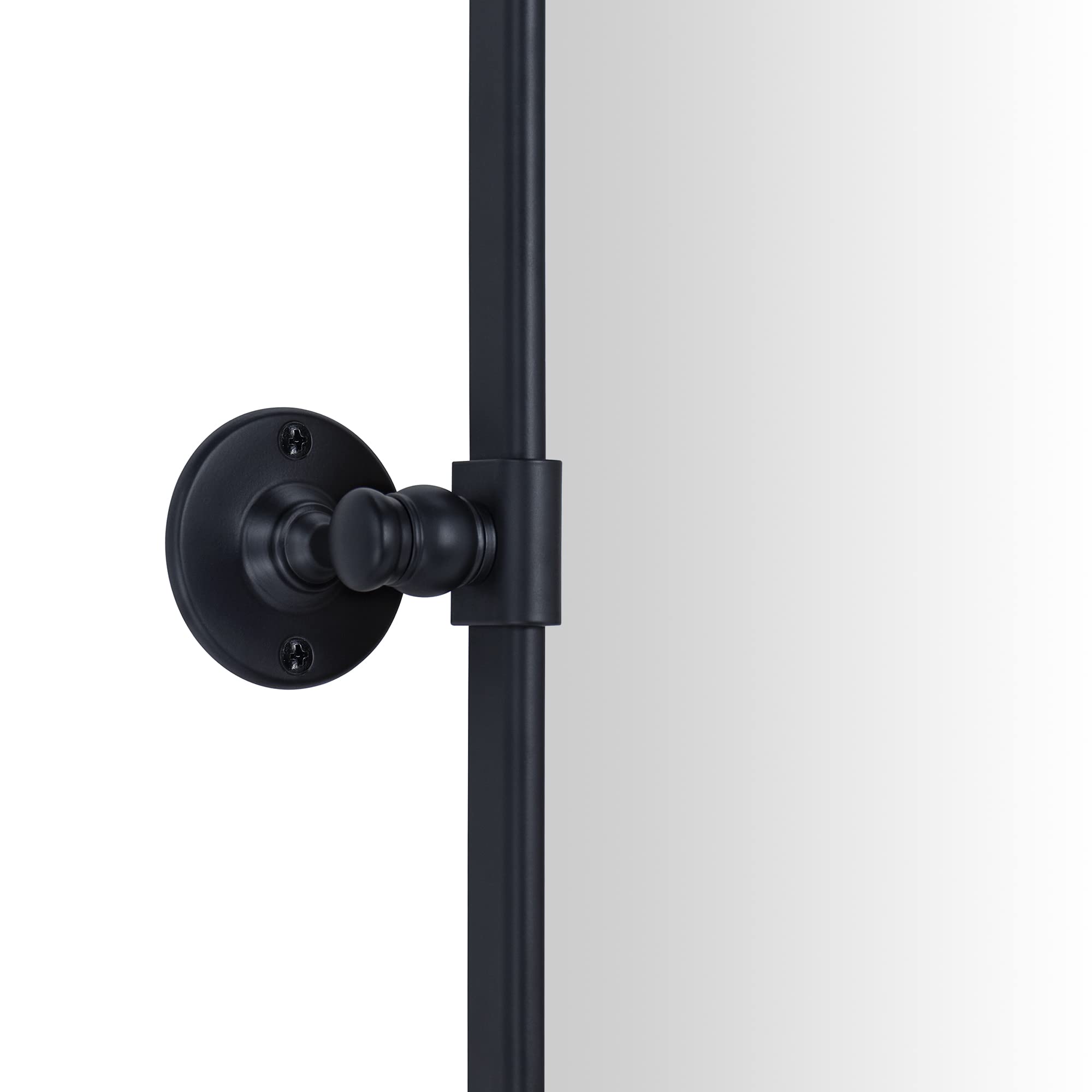 TEHOME 20x24 Inch Pivot Mirror for Bathroom - Matt Black Tilt Beveled Rectangle Wall Mirror with Metal Frame - Adjustable Vertical Vanity Mirror for Makeup, Shaving & Home Decor