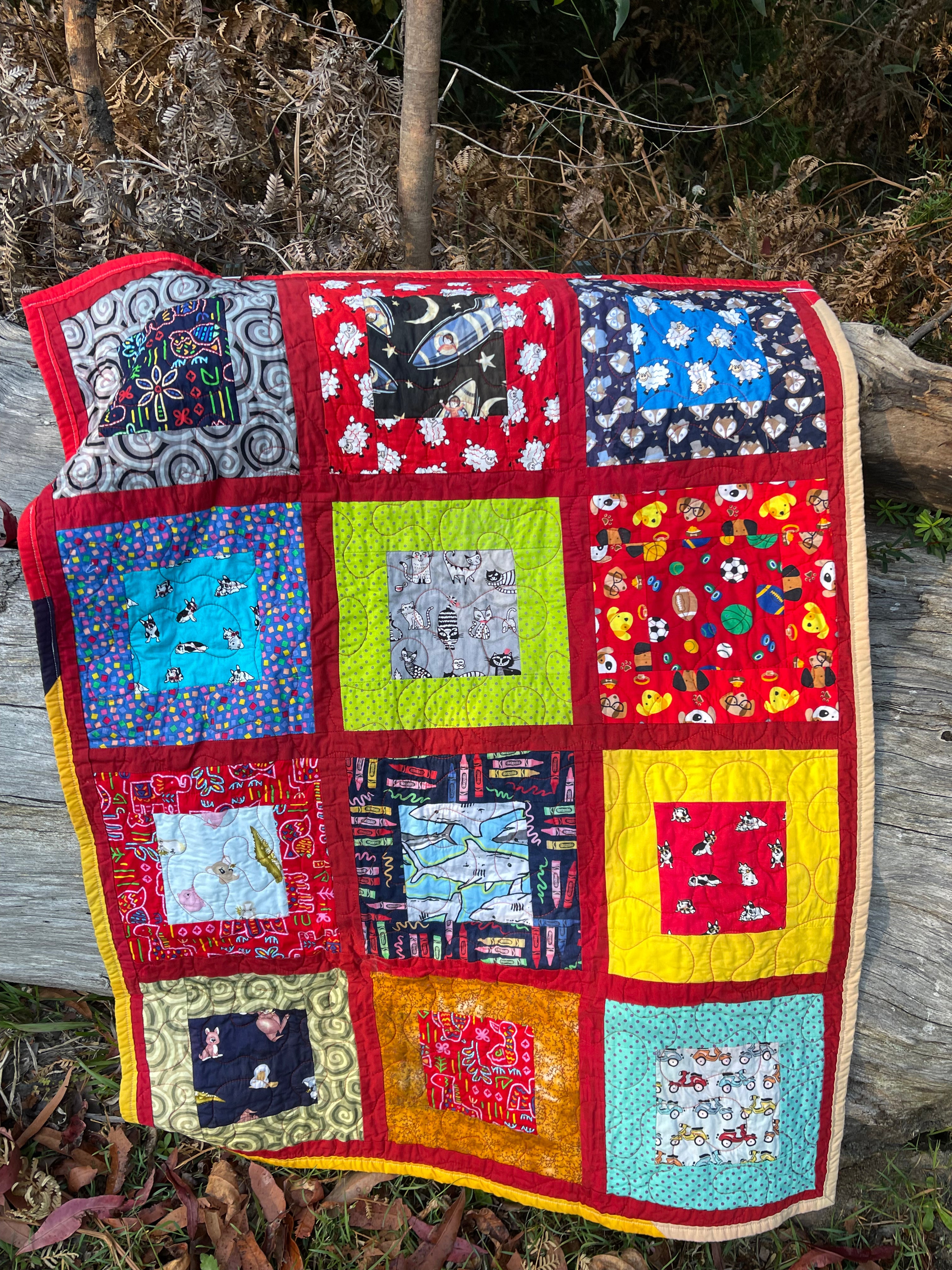 Bright Kids Quilts - Soft & Cozy 27.5 x 36 Inch Toddler Blanket for Boys & Girls | Perfect for Nursery, Daycare & Travel | Machine Washable Baby Bedding