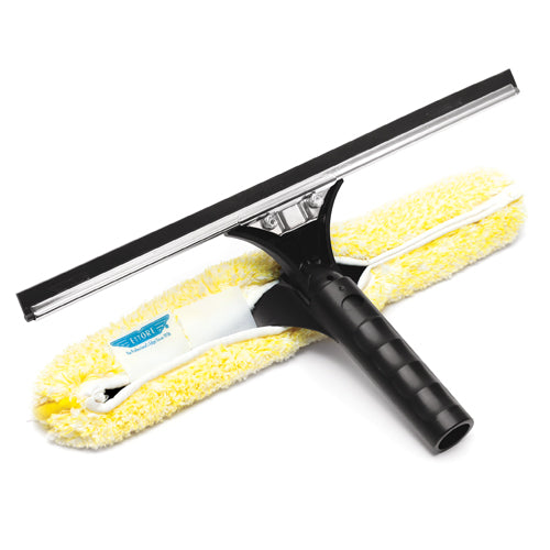 Ettore Backflip Stainless Steel Squeegee - Professional Window Cleaning Tool for Home, Office, and Commercial Use - Streak-Free Shine on Glass, Mirrors, and Shower Doors