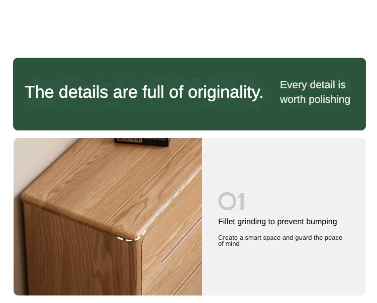 Solid Oak Wood Seattle Wide Chest of Drawers - 6-Drawer Dresser for Bedroom Storage & Organization | Perfect for Home, Office, or Dorm Room Furniture