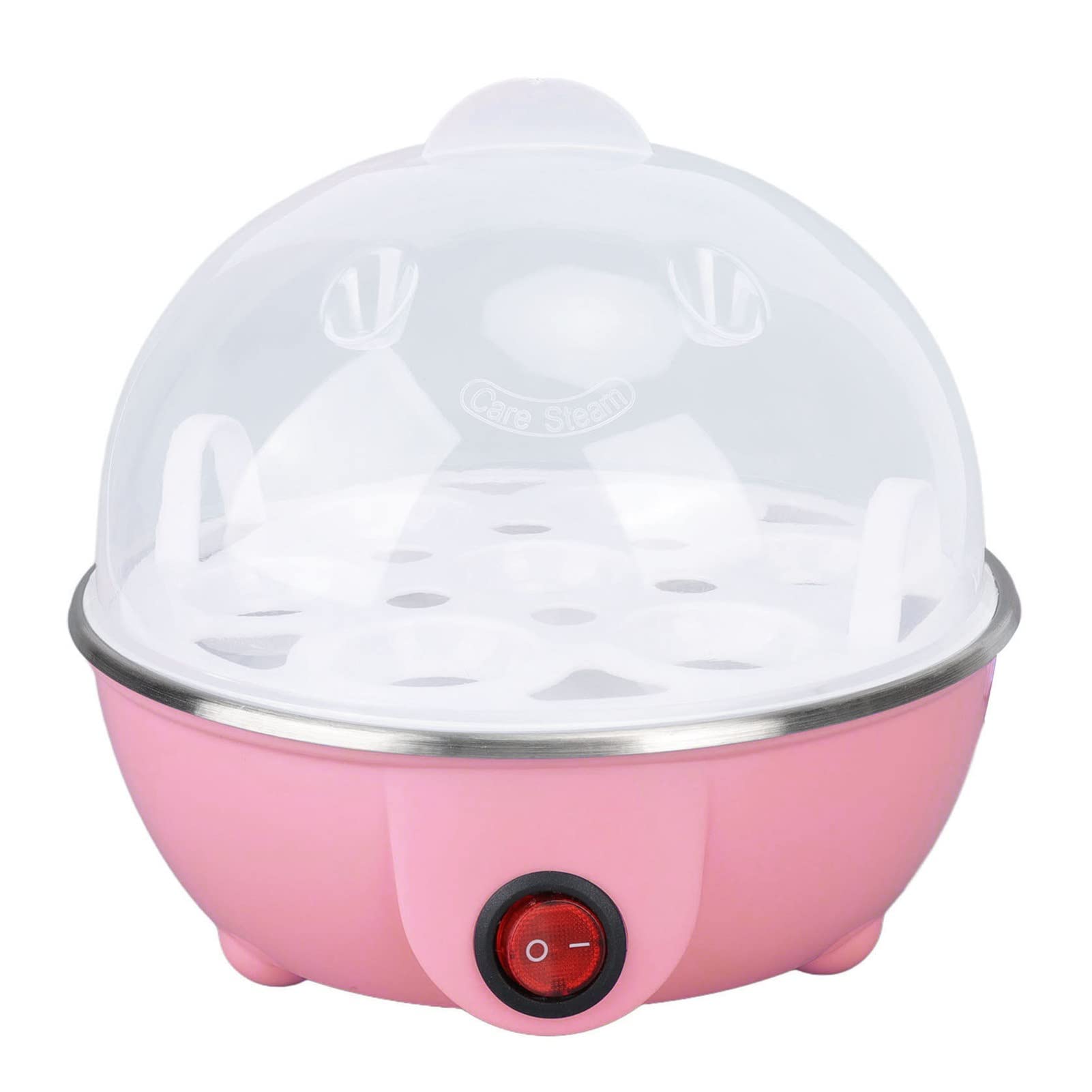 Electric Egg Cooker with Auto Shut Off - Rapid Egg Cooker for Soft/Hard Boiled Eggs, Poached Eggs & Omelets - Anti Dry Burn Protection - Perfect for Breakfast Meal Prep, Keto Diet & Healthy Cooking