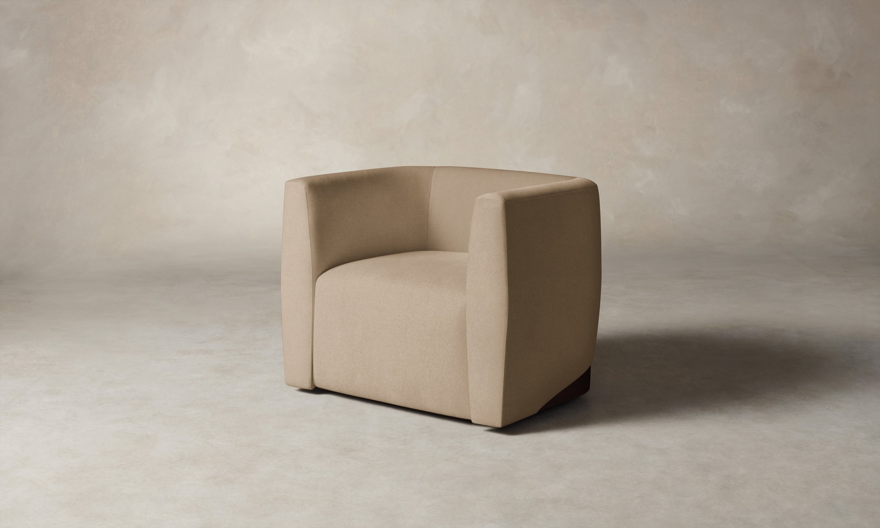 Henri Swivel Chair - Performance Velvet Taupe Upholstery - Modern Accent Chair for Living Room, Bedroom & Office - Comfortable 360-Degree Rotating Seat
