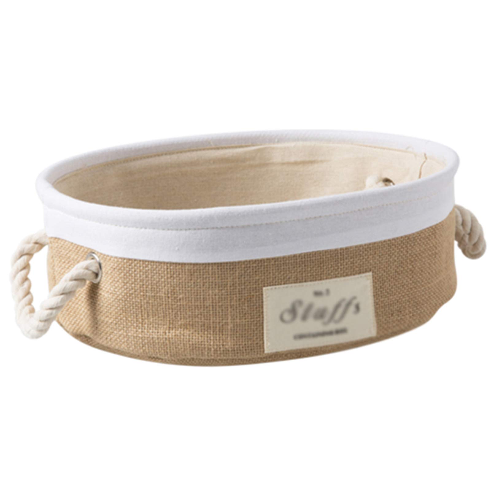 Eco-Friendly Jute Storage Basket with Braided Handle - 9L Small Square Toy Organizer for Kids Room, Nursery, Playroom - Perfect for Toys, Snacks, Books & Home Decor
