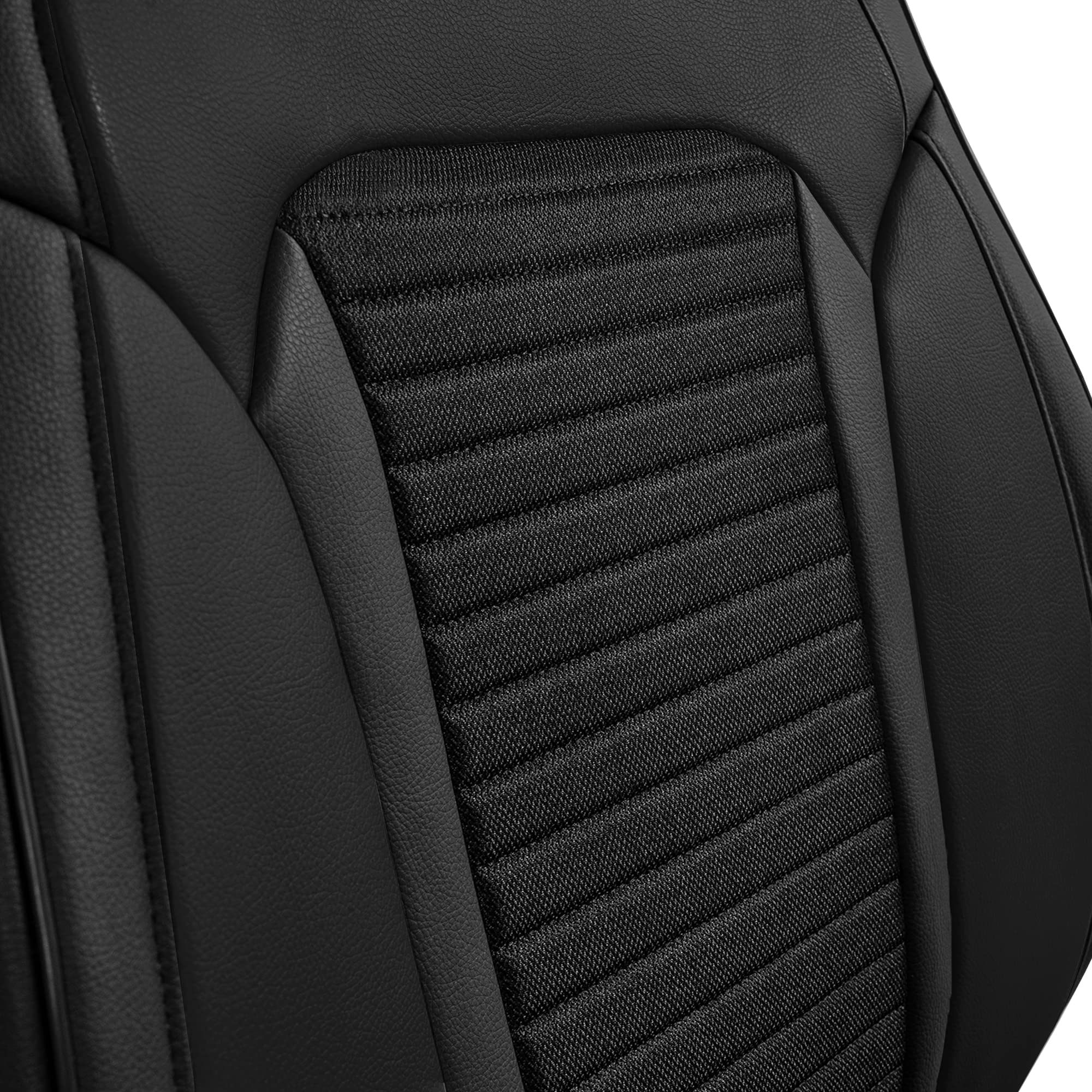 FH Group 2-Pack Universal Faux Leather Car Seat Covers - Waterproof Seat Cushion Protectors for Cars, Trucks & SUVs | Premium Front Seat Protectors for Comfort & Style | Perfect for Daily Commute, Road Trips & Pet Protection