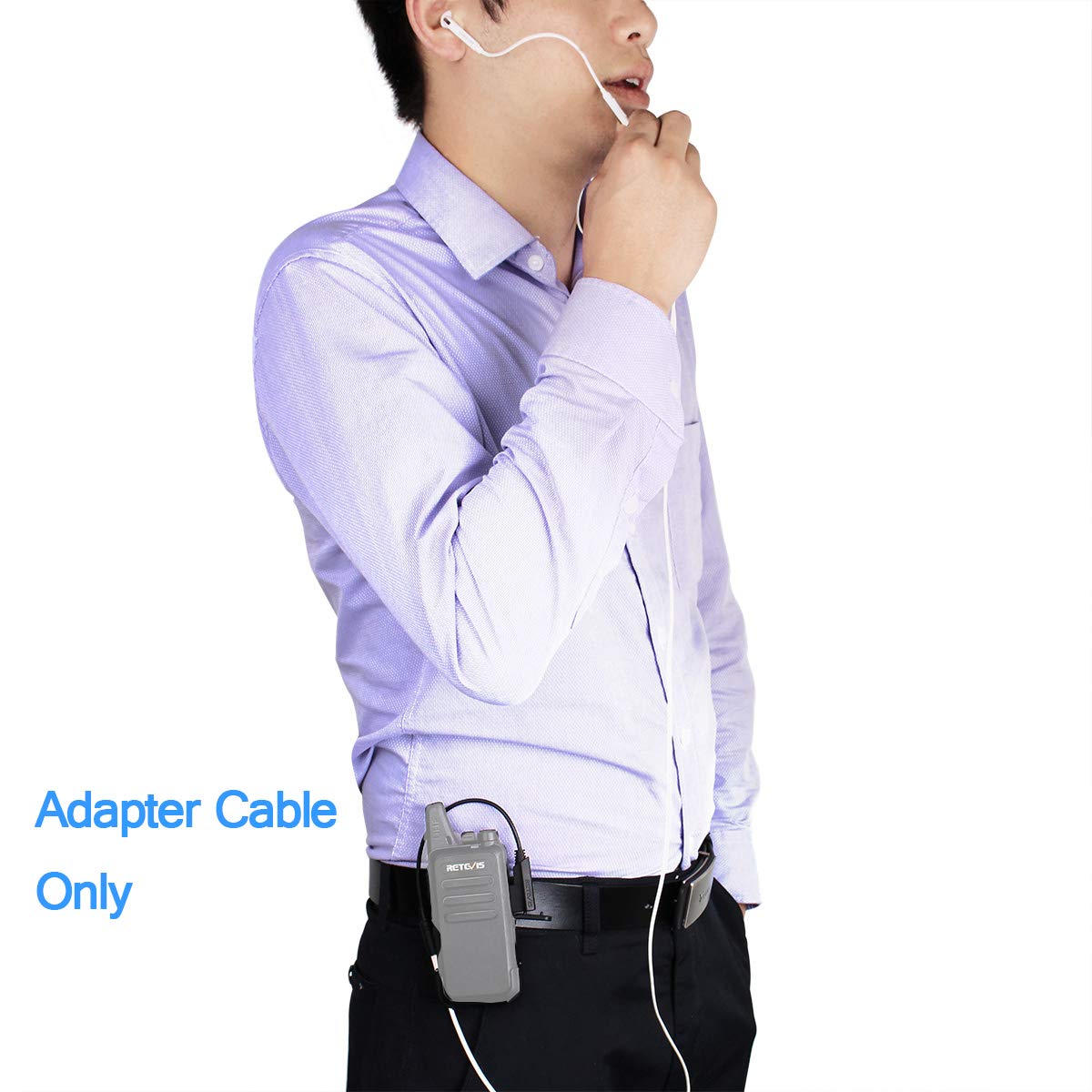 Retevis 2 Pin to 3.5mm Earpiece Adapter for Walkie Talkies - Compatible with RT22 RT21 RT27 RT7 H-777 H777S RT18 RT19 RT22S (5 Pack) - Secure Communication for Security Guards, Event Staff & Outdoor Adventures