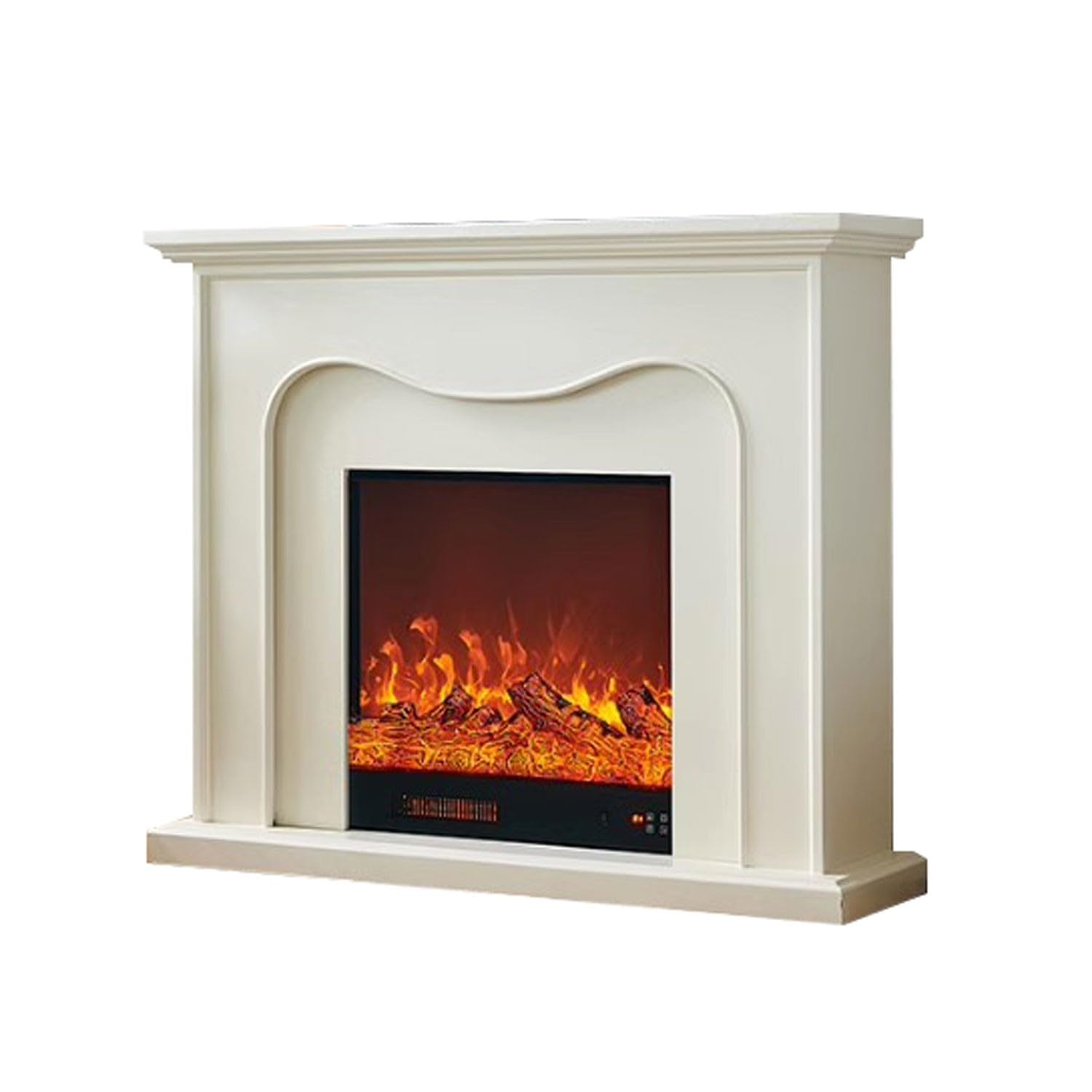 SchAan Electric Fireplace with Mantel - Wall Mounted Fireplace with French LED Lights & Heating - Perfect for Living Room, Bedroom & Office Decor