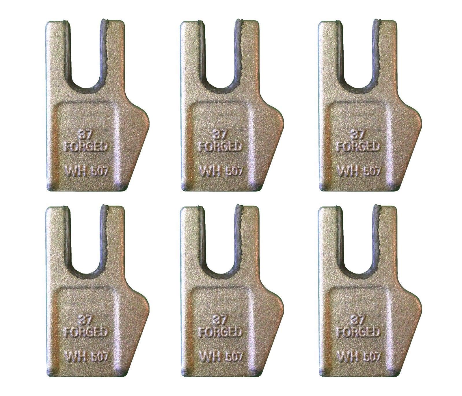 6-Pack Pengo Auger Teeth 140027 Gage Tooth Size 35 for CS & AG Aggressor Augers - Durable Replacement Parts for Excavation, Trenching, and Construction Projects