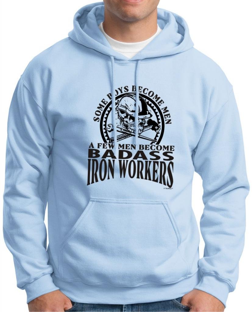 Men's Iron Worker Hoodie Sweatshirt - Heavy Duty Pullover for Construction Workers & Tough Jobs - Perfect for Job Sites, Outdoor Work & Cold Weather