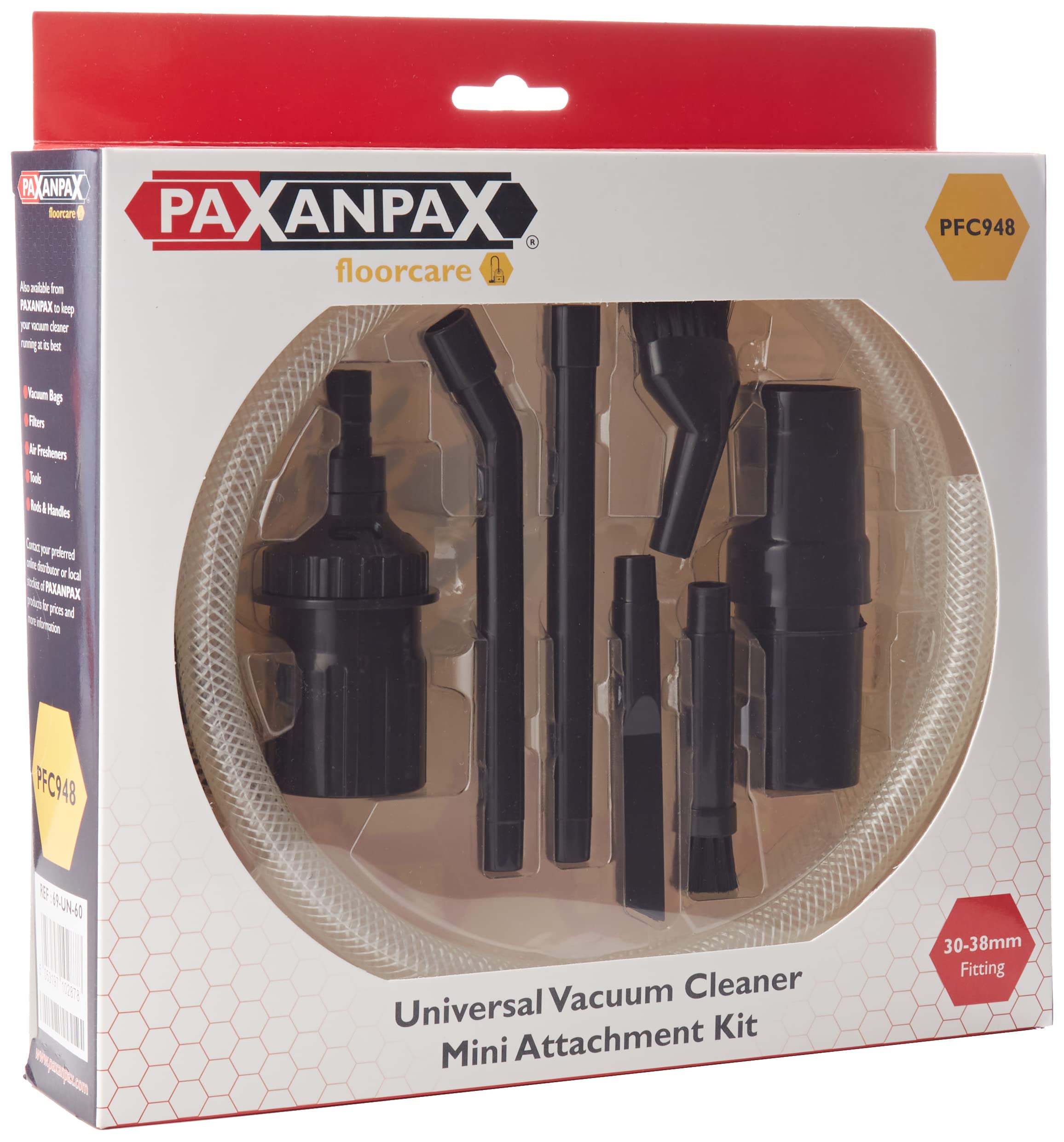 Maddocks Universal 30-38mm Mini Vacuum Cleaner Attachment Kit for Detailed Cleaning - Perfect for Cars, Furniture, Keyboards & Tight Spaces