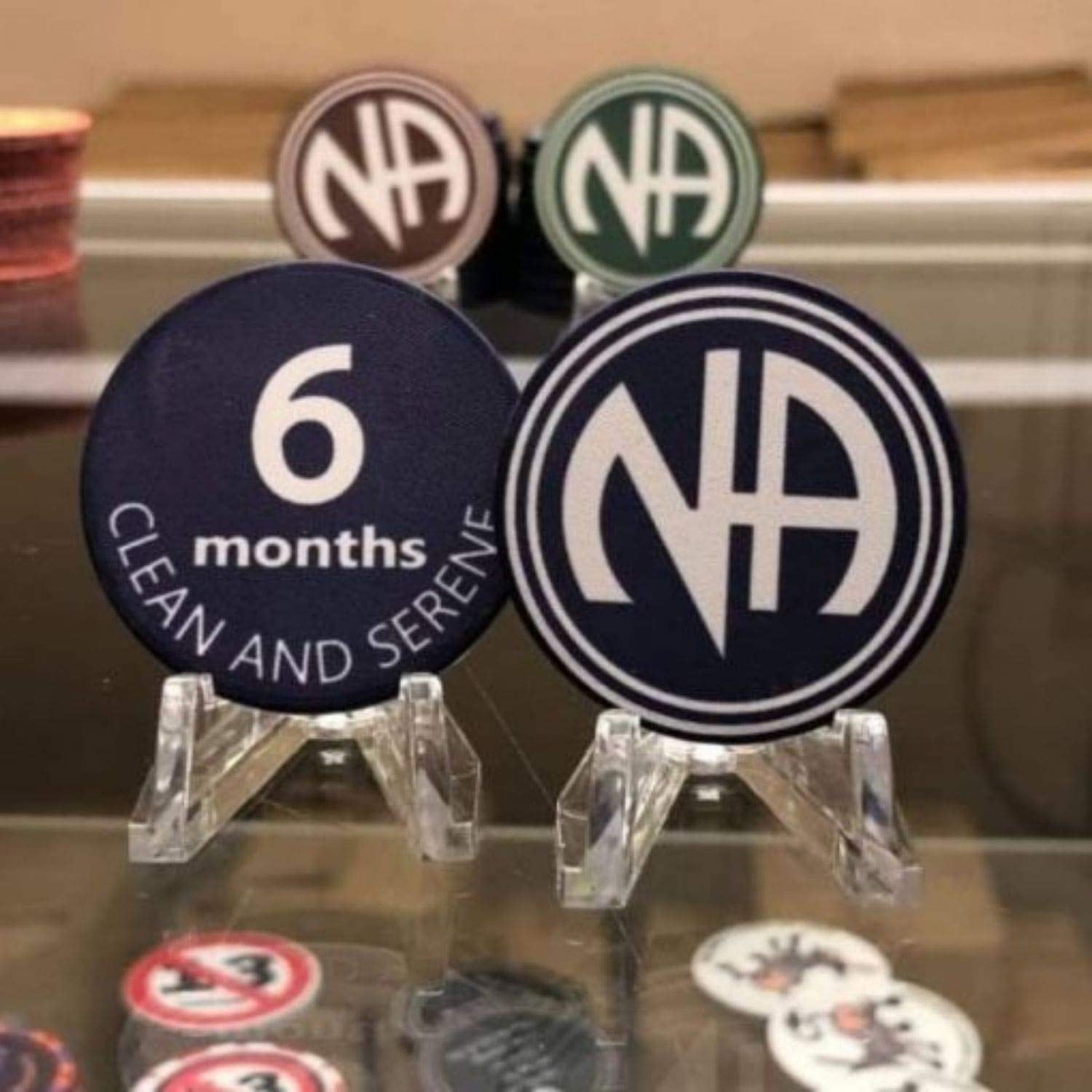 Narcotics Anonymous NA 6 Month Sobriety Chip - Commemorative Recovery Token for 6 Months Clean & Sober - Perfect Gift for AA Meetings, Milestone Celebrations and Addiction Recovery Support