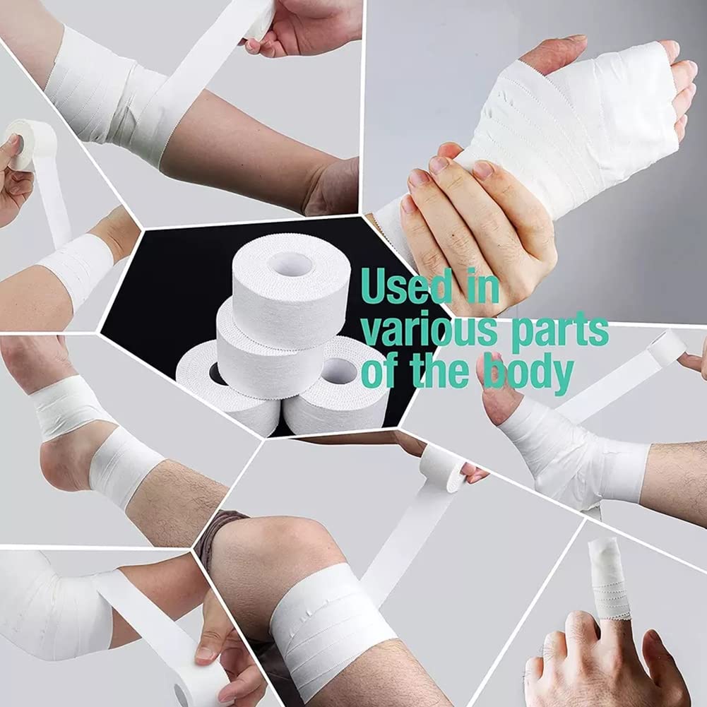 Premium Sports Tape with Strong Adhesive - 2 Pack Athletic Tape for Weight Training, Volleyball, Basketball & Handball | Ideal for Finger Wrapping, Injury Prevention & Joint Support During Sports Activities