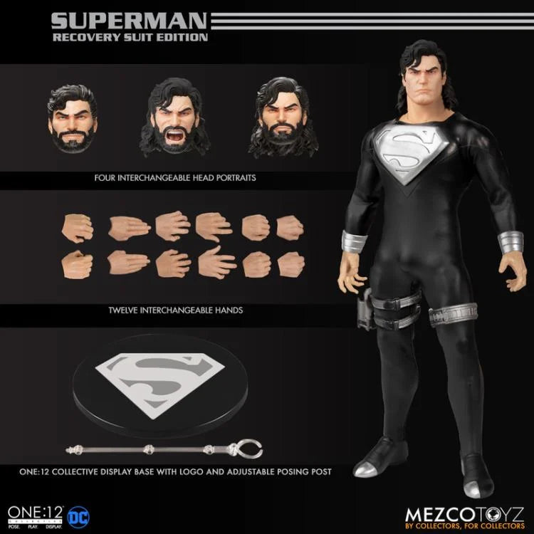 Superman: Recovery Suit Edition DC Comics One:12 Collective Mezco Action Figure – Premium Collectible for Display, Gifts & DC Fans