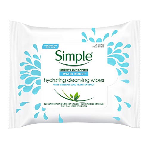 Hydrating Makeup Remover Wipes for Sensitive Skin - Gentle Cleansing & Moisturizing Facial Towels, 25 Count (Pack of 6) | Perfect for Travel, Gym & Daily Skincare Routine