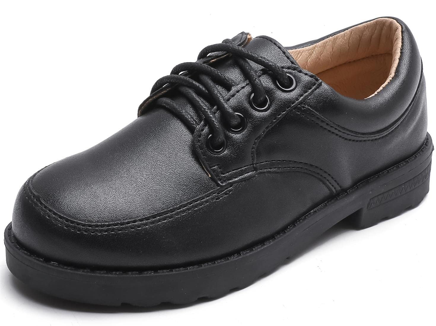 Kids' Oxford Dress Shoes - Lace-Up Brogue School Uniform Flats for Toddlers & Little Kids | Perfect for School & Formal Events