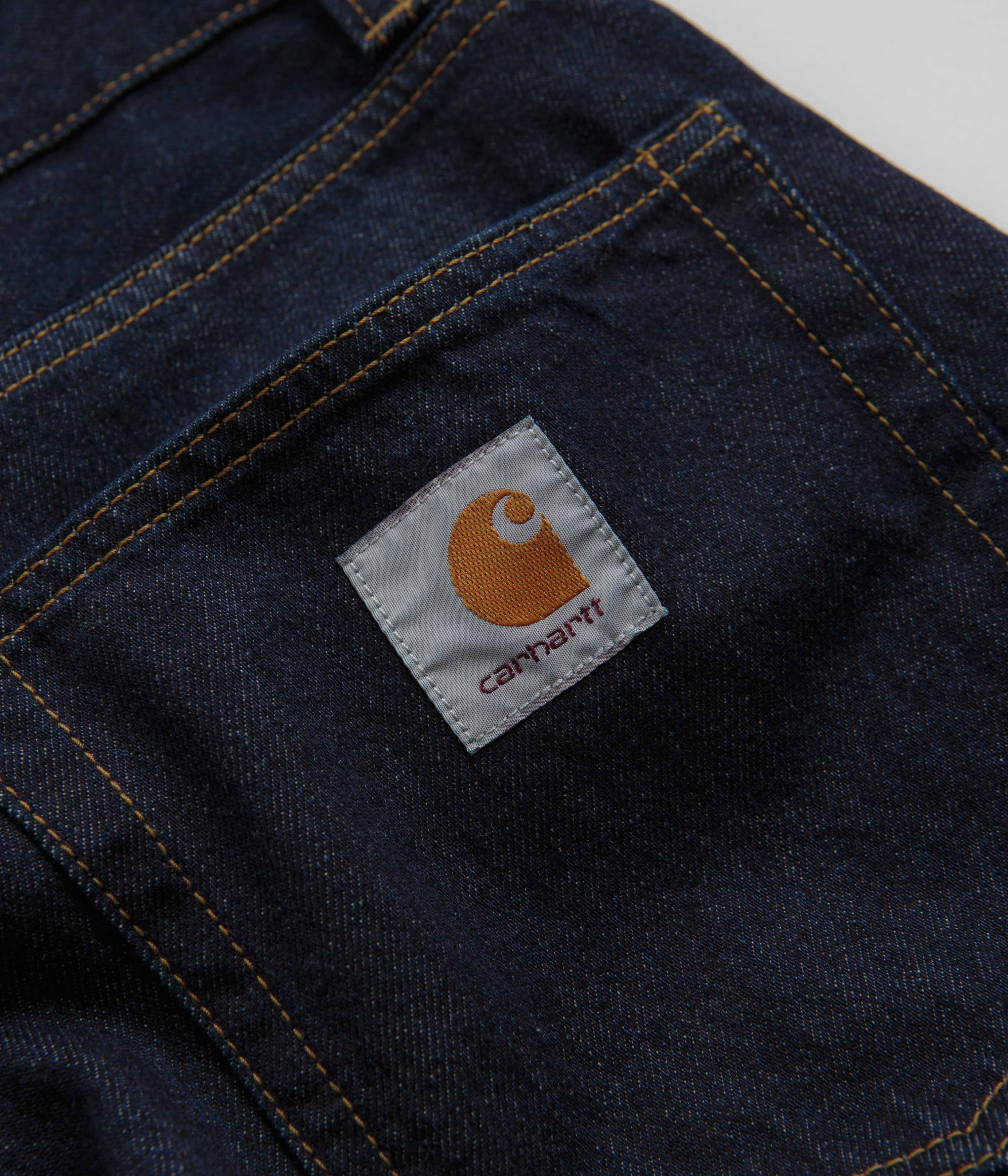 Carhartt Landon Pants for Men - Durable Work Pants in Blue Rinsed Denim - Perfect for Construction, Outdoor Work & Casual Wear