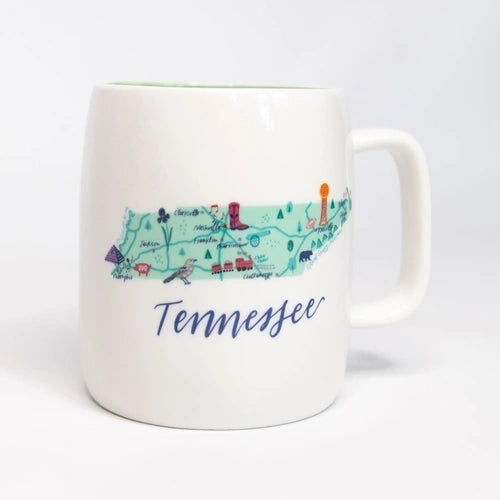 Organic Tennessee Ceramic Mug - Handmade Coffee Cup for Home, Office & Gifts | Eco-Friendly & Durable Ceramic Drinkware for Tea, Hot Chocolate & Daily Use
