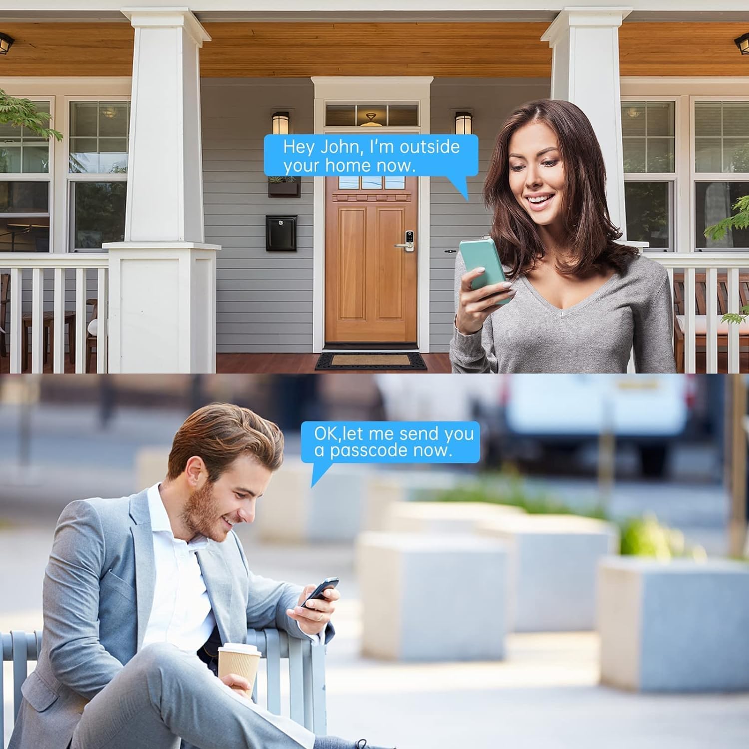 SMONET Smart Keyless Entry Door Lock - Alexa & Bluetooth Enabled Digital Keypad Deadbolt for Front Door, Black | Secure & Convenient Home Access for Families & Renters