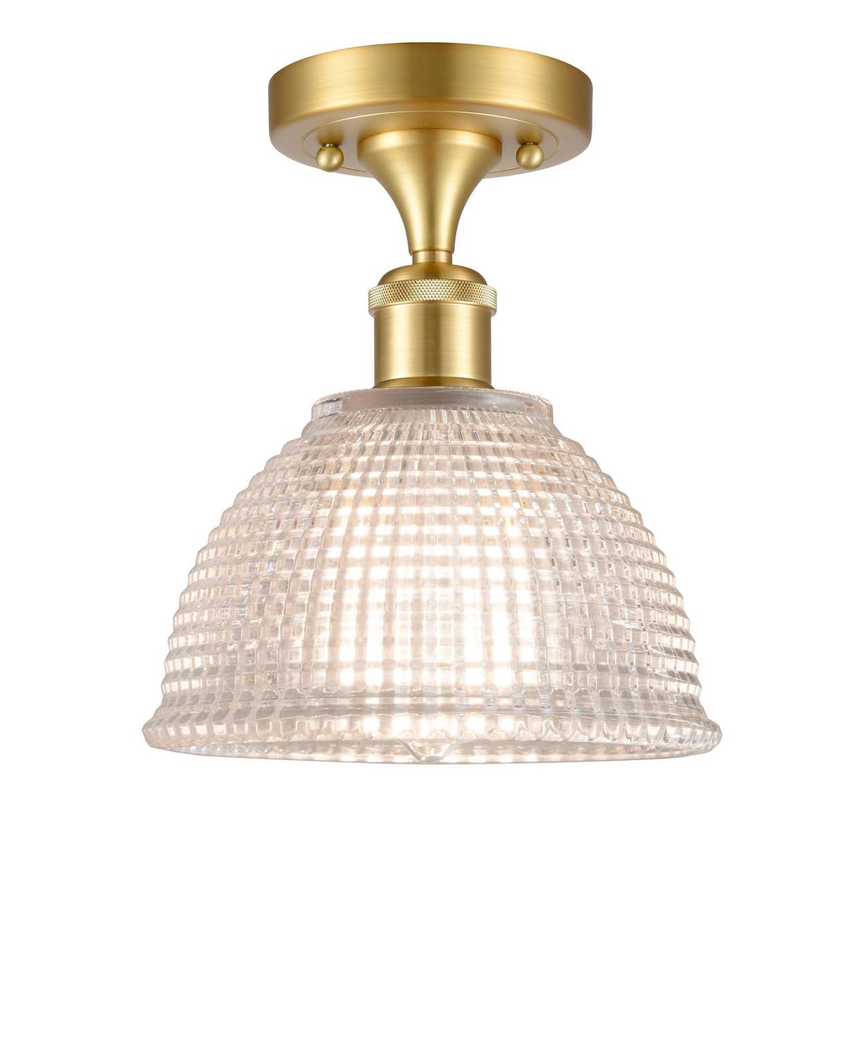 516-1C-SG-G422-LED Bare Bulb 1 Light Cord Set in Satin Gold Finish - Vintage Edison Style Pendant Lighting for Cafe, Restaurant & Home Decor
