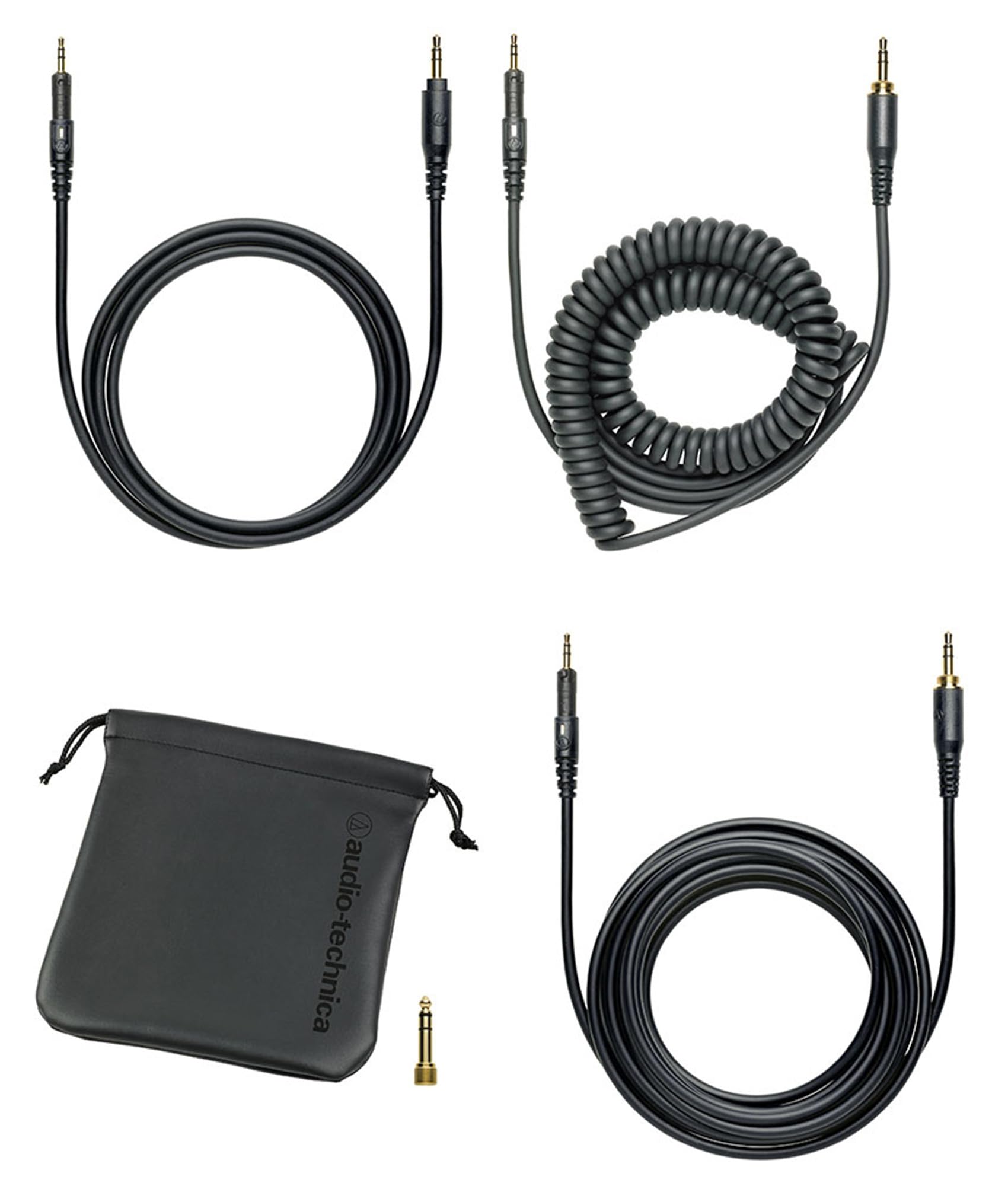 Audio-Technica ATH-M50x Professional Studio Monitor Headphones - Black with Carrying Case, Headphone Stand & Cleaning Cloth | Perfect for Music Production, DJing & Home Recording Studios