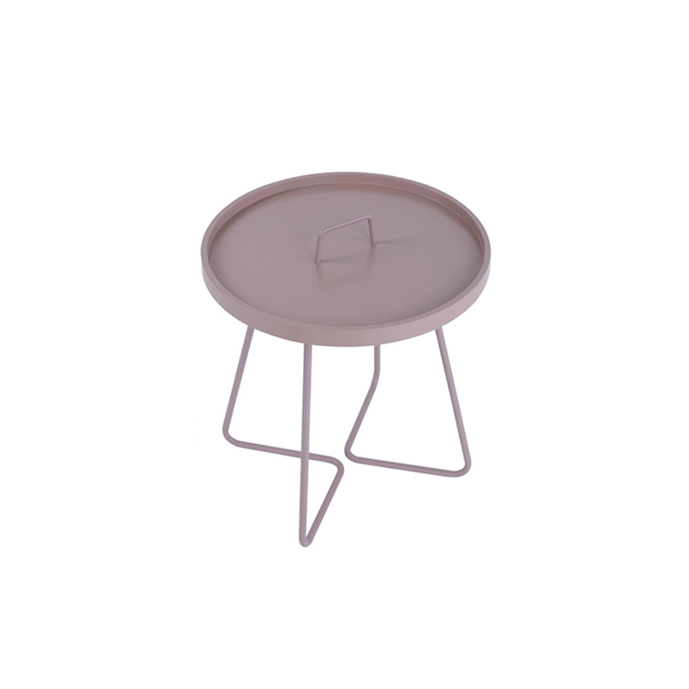 Freida Round Tray Side Table - Modern Wooden End Table with Removable Tray Top for Living Room, Bedroom, or Patio - Perfect for Drinks, Books, and Home Decor