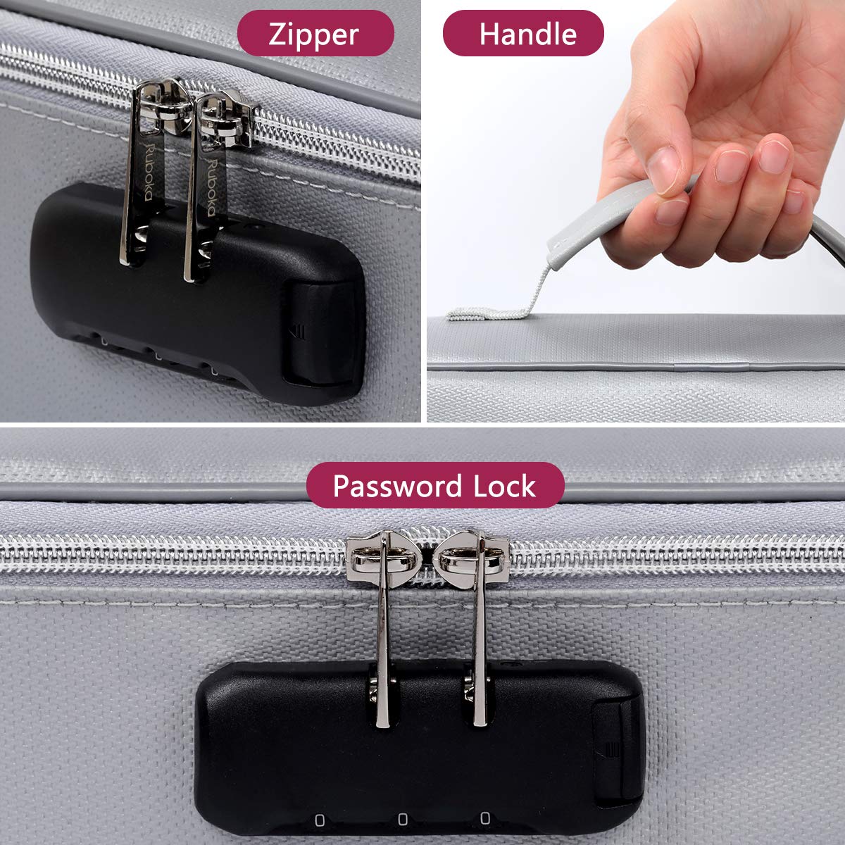 Fireproof Document Bag with Lock - Waterproof File Storage Organizer Pouch for Home, Office & Travel - Protect Important Papers, Certificates & Cash Safely