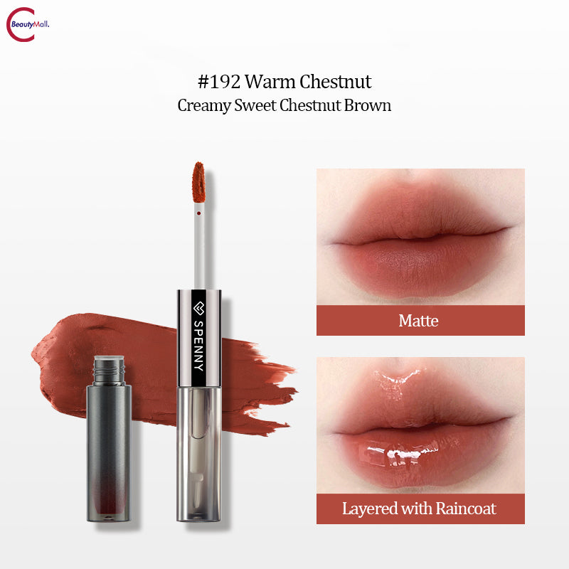 SPENNY Dual Ended Lip Gloss - Long Lasting Hydrating Lip Glaze with Shimmer & Matte Finish - Perfect for Everyday Wear, Date Night & Special Occasions