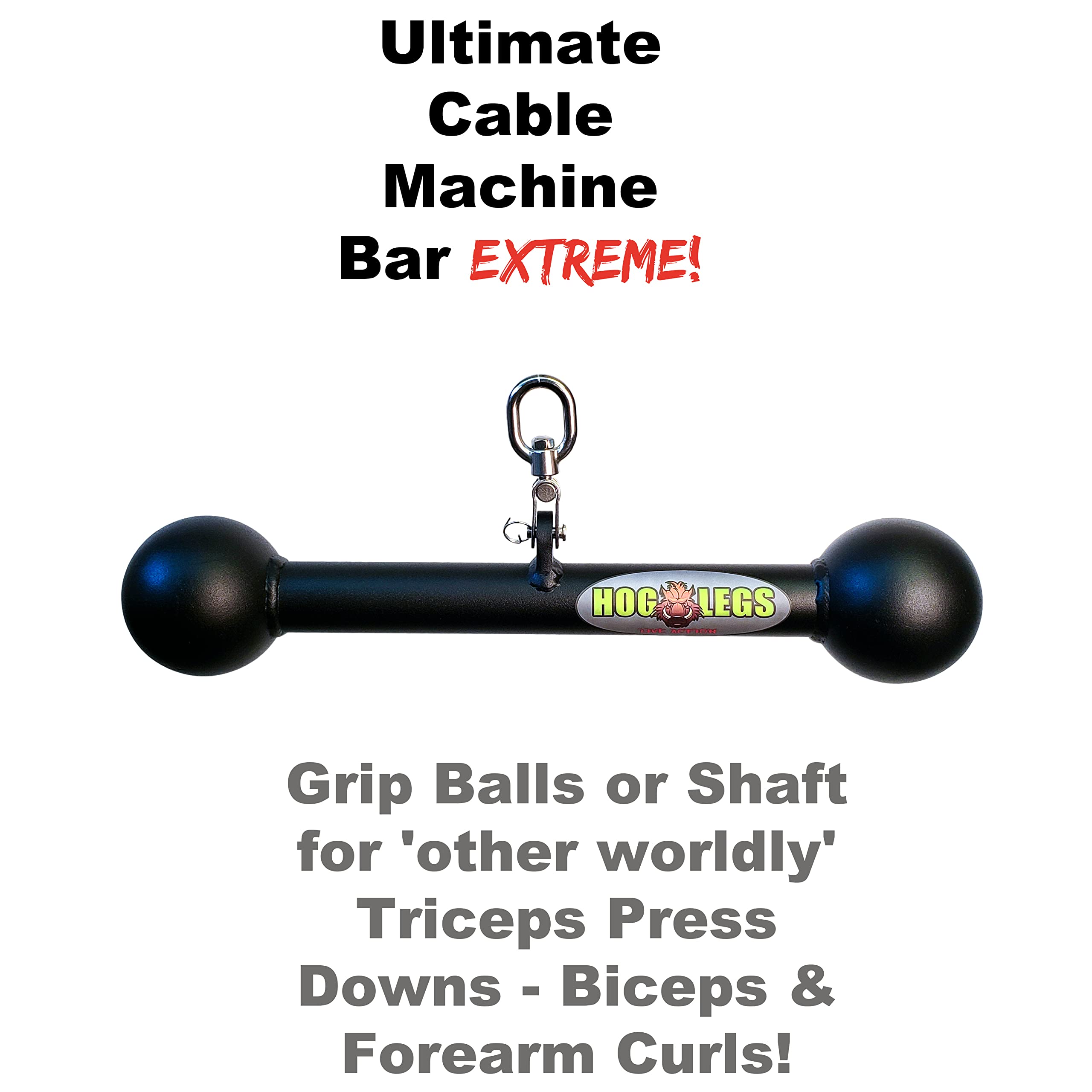 HOG Legs 'Hog Balls' Upper Body Gym Equipment - Premium Cable Arm & Back Workout Attachments for Strength Training | Perfect for Home & Commercial Gym Use