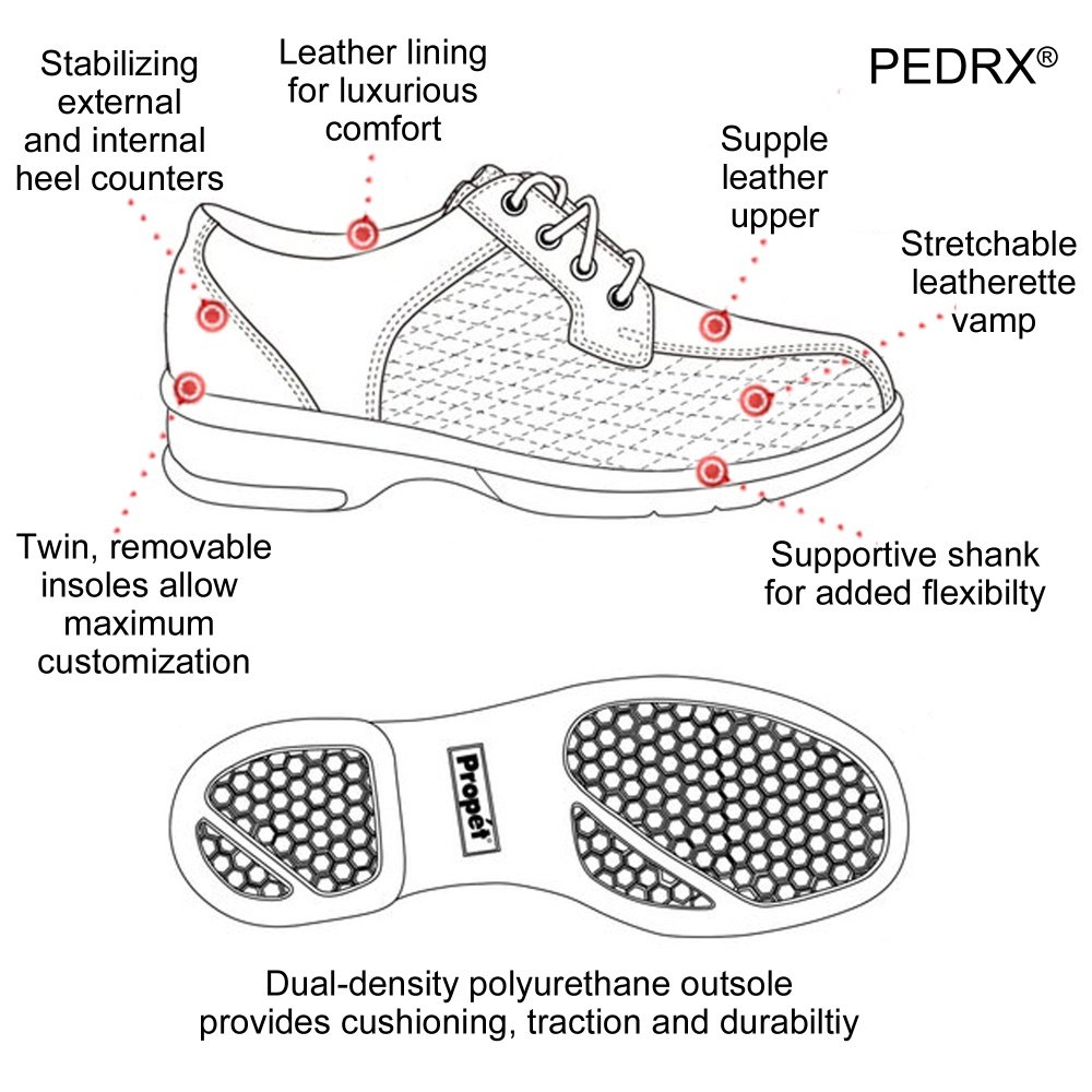 Propet Women's Melanie Lace-Up Walking Shoes - Comfortable Casual Sneakers for Walking, Travel & Everyday Wear