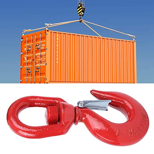 5T Alloy Steel Swivel Eye Crane Hook - Heavy Duty Rigging Lifting Hook for Industrial, Shipbuilding & Marine Applications - Perfect for Construction, Warehouse, and Cargo Handling