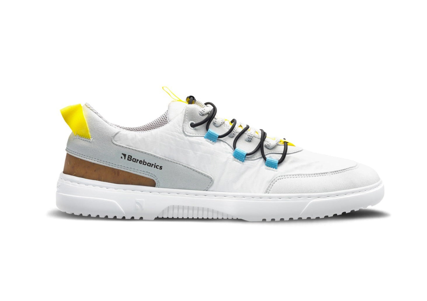 Barefoot Sneakers Barebarics Revive - White & Grey Minimalist Shoes for Men & Women | Lightweight & Flexible for Running, Walking & Gym Workouts