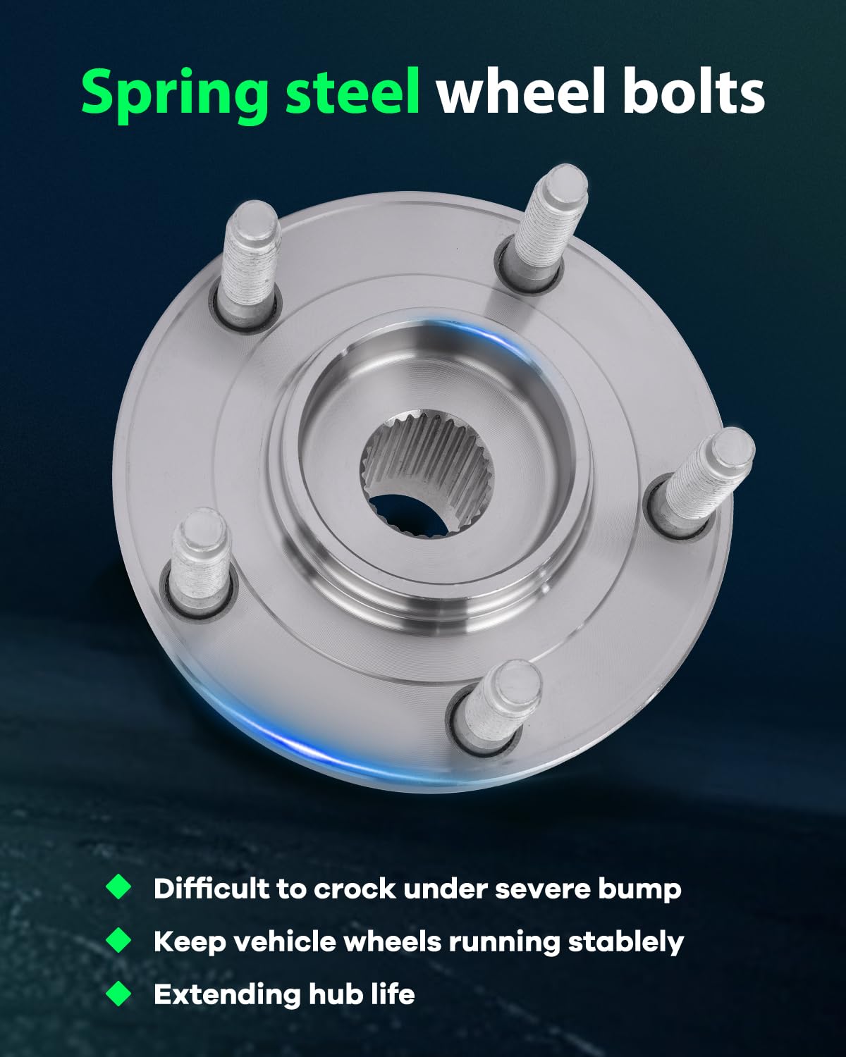 SCITOO Wheel Hub and Bearing Assembly Kit for 2001-2012 Ford Escape - Front & Rear Wheel Hub Bearing Set with Studs - OE 518515 Replacement - Perfect for Off-Roading, Daily Commuting, and Vehicle Maintenance