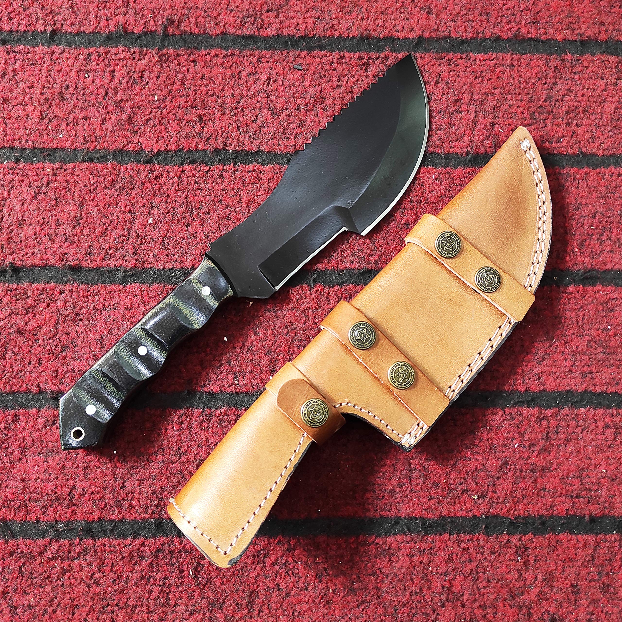 D2 Steel Damascus KE-01025-HK Tom Brown Style Tracker Knife 11.50