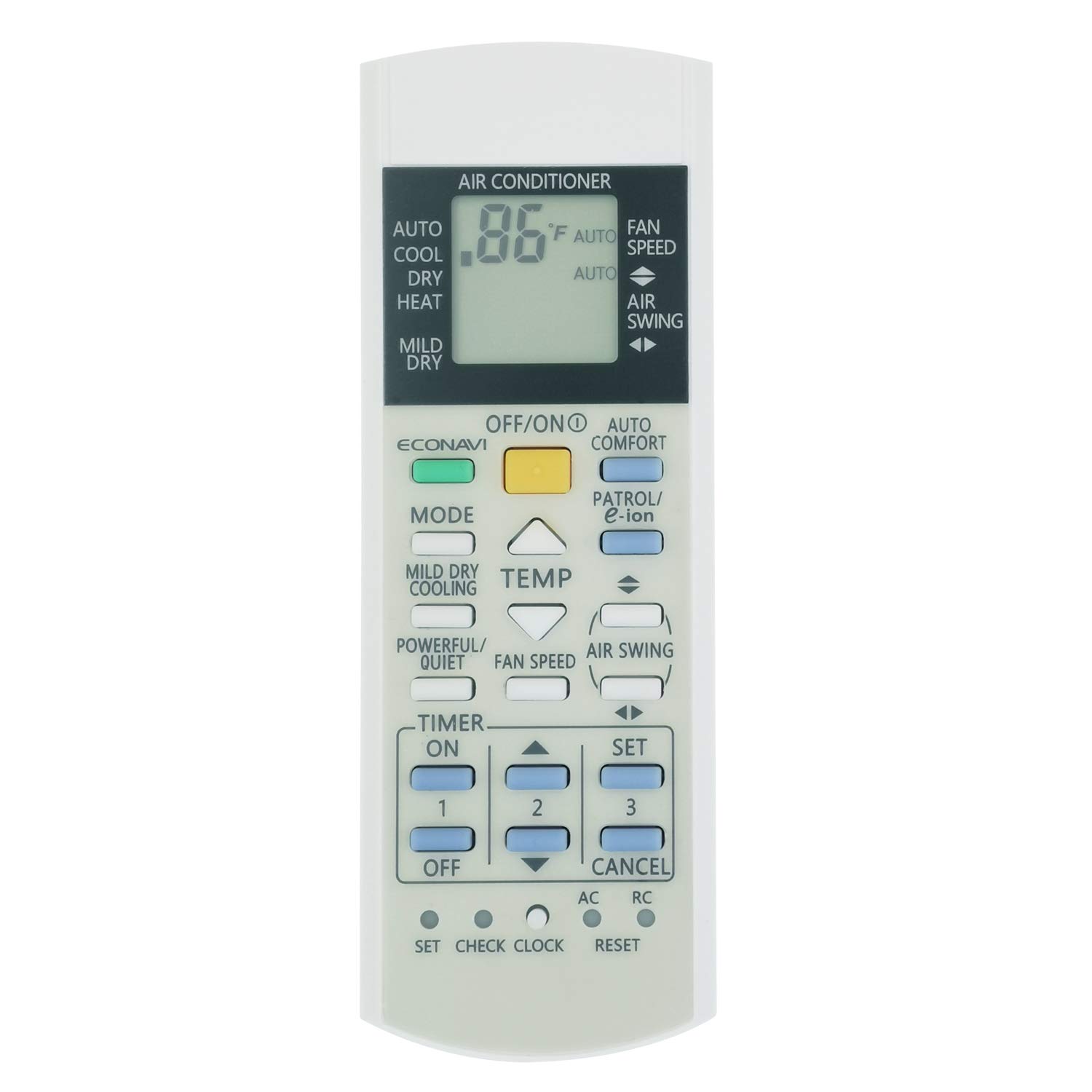 Universal Air Conditioner Remote Control for Panasonic - Compatible with Multiple Models, Fahrenheit & Celsius Display | Perfect for Home, Office, and Hotel Use
