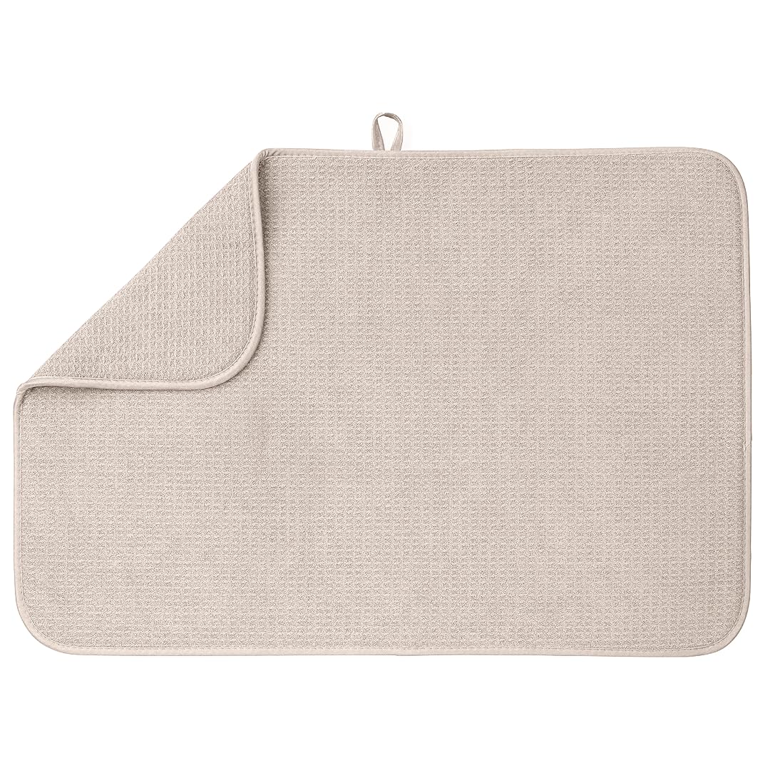 Bellemain XXL Microfiber Dish Drying Mat - Super Absorbent for Kitchen Counter (17x24
