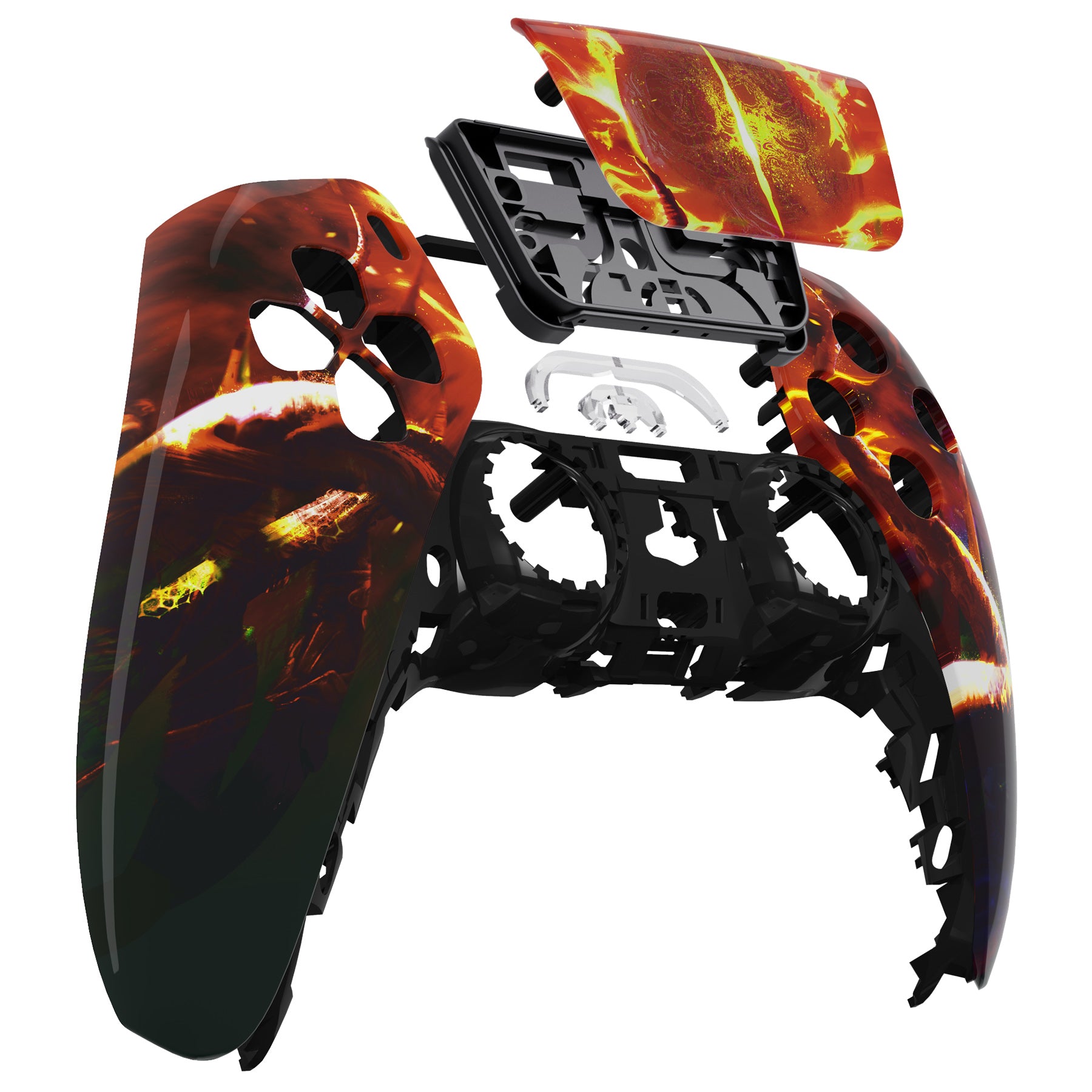 eXtremeRate PS5 Controller Touchpad Front Housing Shell - DIY Replacement Cover Compatible with BDM-010/020/030/040/050 Models (ZPFT1063G3) - Customize Your PS5 Controller for Gaming & Streaming