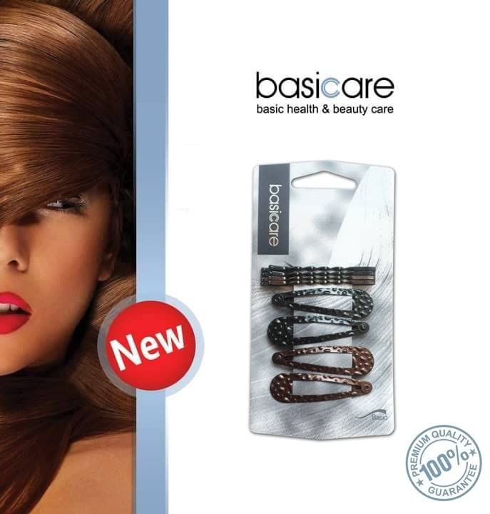Basicare 4-Pack Snap Hair Clips + 4 Bobby Pins Set - Non-Slip Metal Hair Barrettes for Women, Girls & Kids - Perfect for School, Work, Parties & Everyday Hairstyles