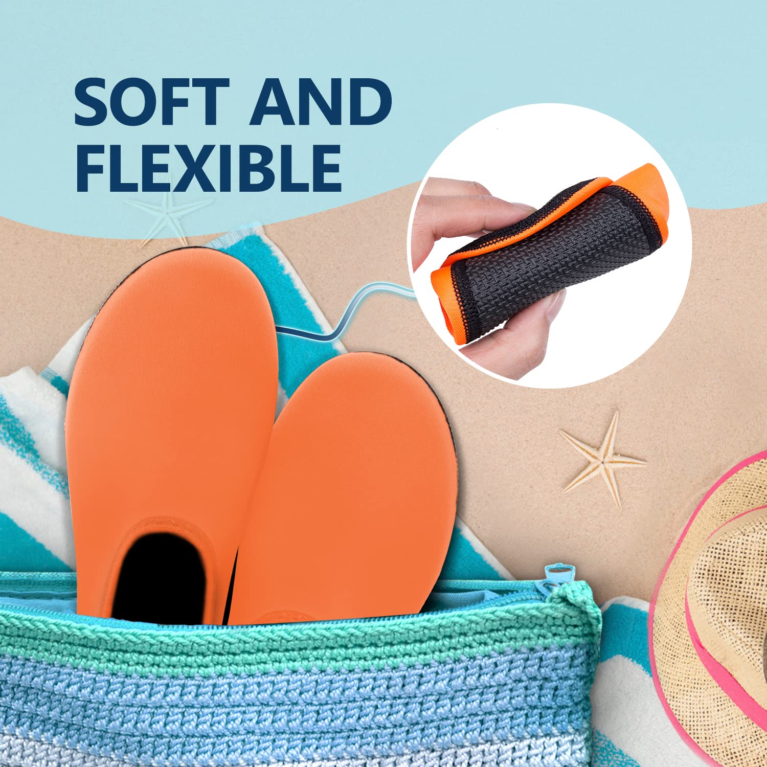 **JACKSHIBO Water Shoes for Women & Men - Quick-Dry Swim Shoes, Non-Slip Aqua Socks for Swimming, Beach, Pool, Yoga, Surfing & Cruise Essentials - Lightweight & Comfortable for Water Sports & Outdoor Activities**