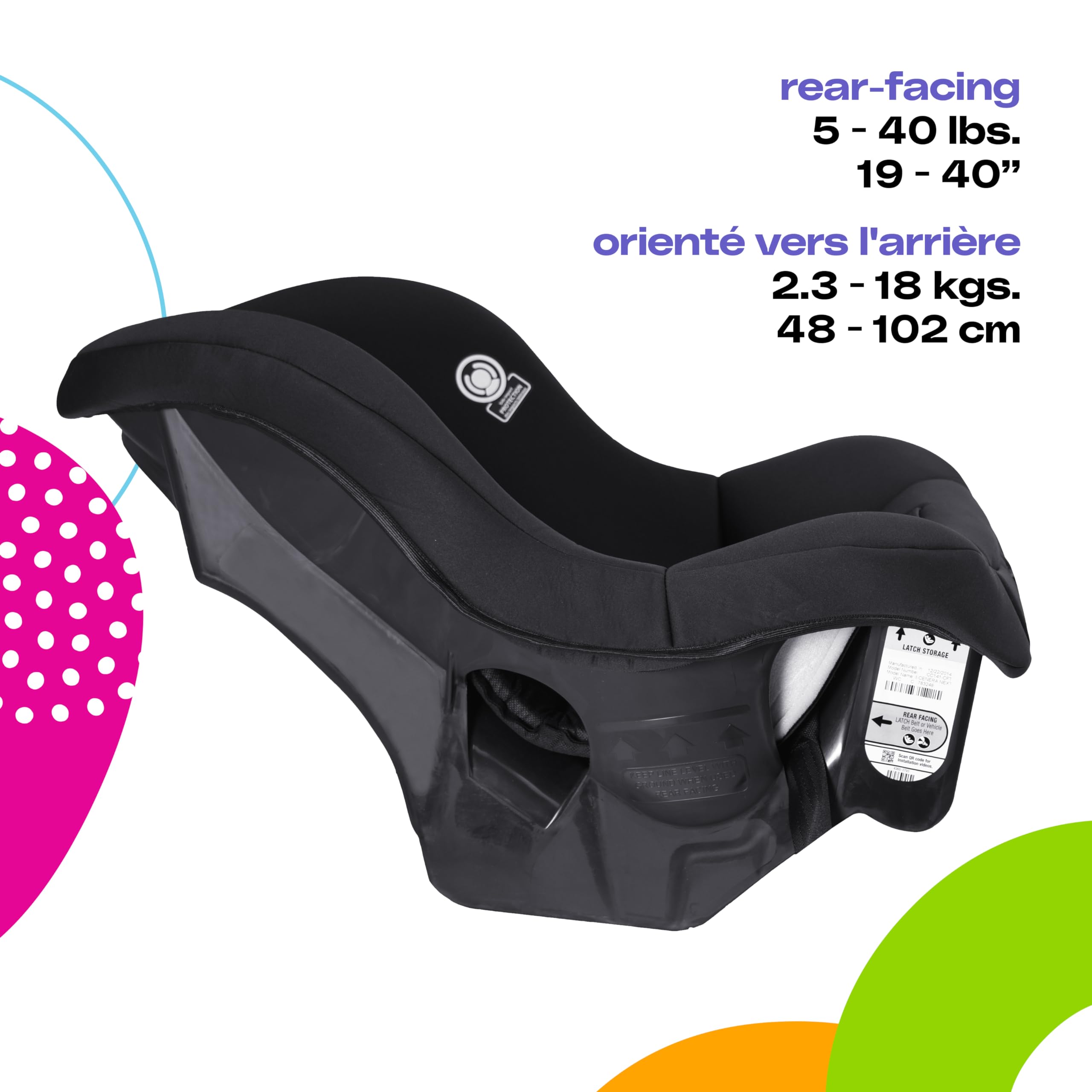 Cosco Scenera Next Convertible Car Seat – Lightweight & Safe for Toddlers 5-40 lbs | Easy Installation for Travel & Everyday Use