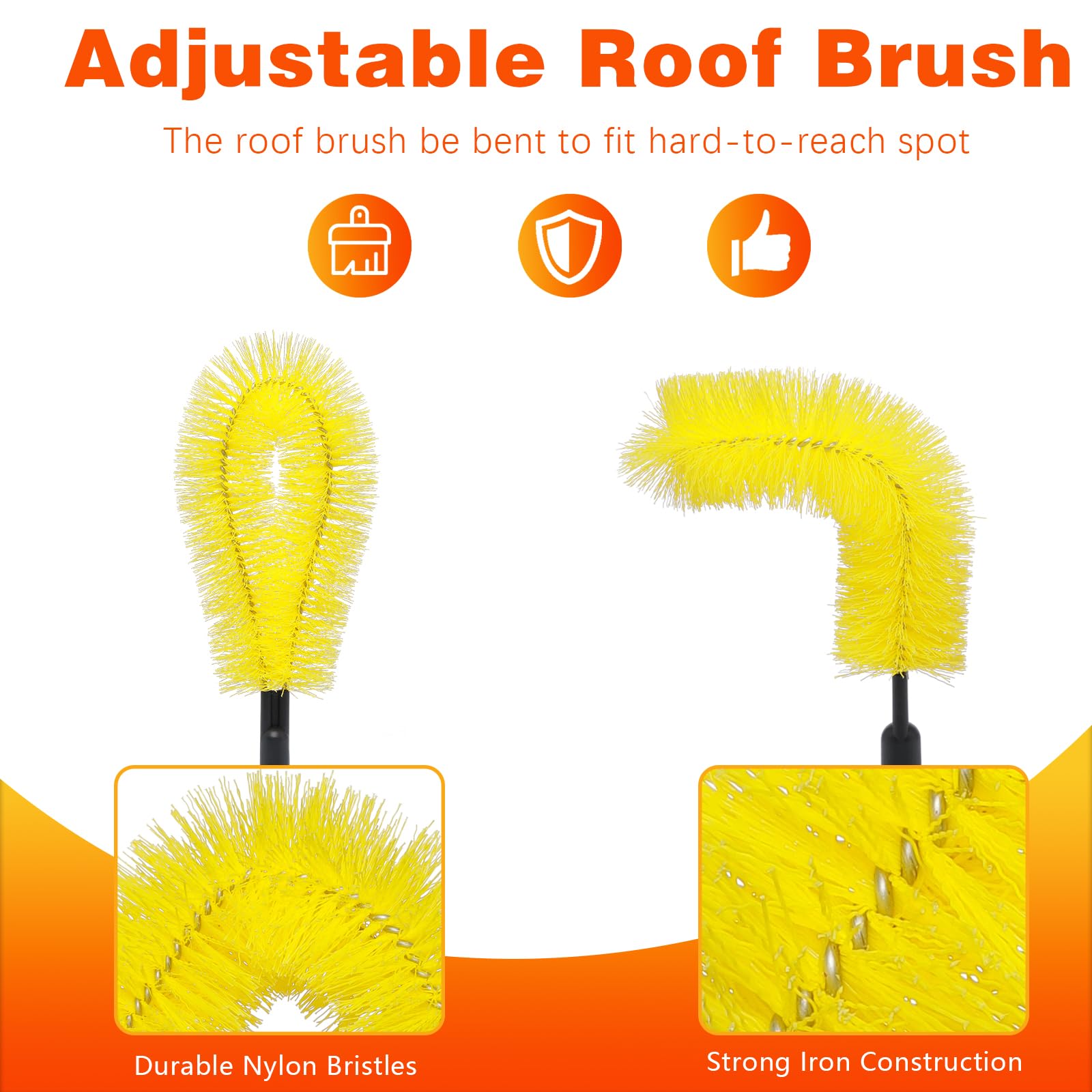 Gutter Cleaning Kit with Brush & Mirror - Roof & Debris Removal for Home Maintenance
