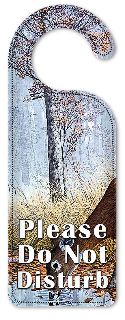 Do Not Disturb Door Hanger Sign - Elegant Deer Art Plate for Hotels, Bedrooms & Privacy - Perfect for Home Decor and Guest Rooms